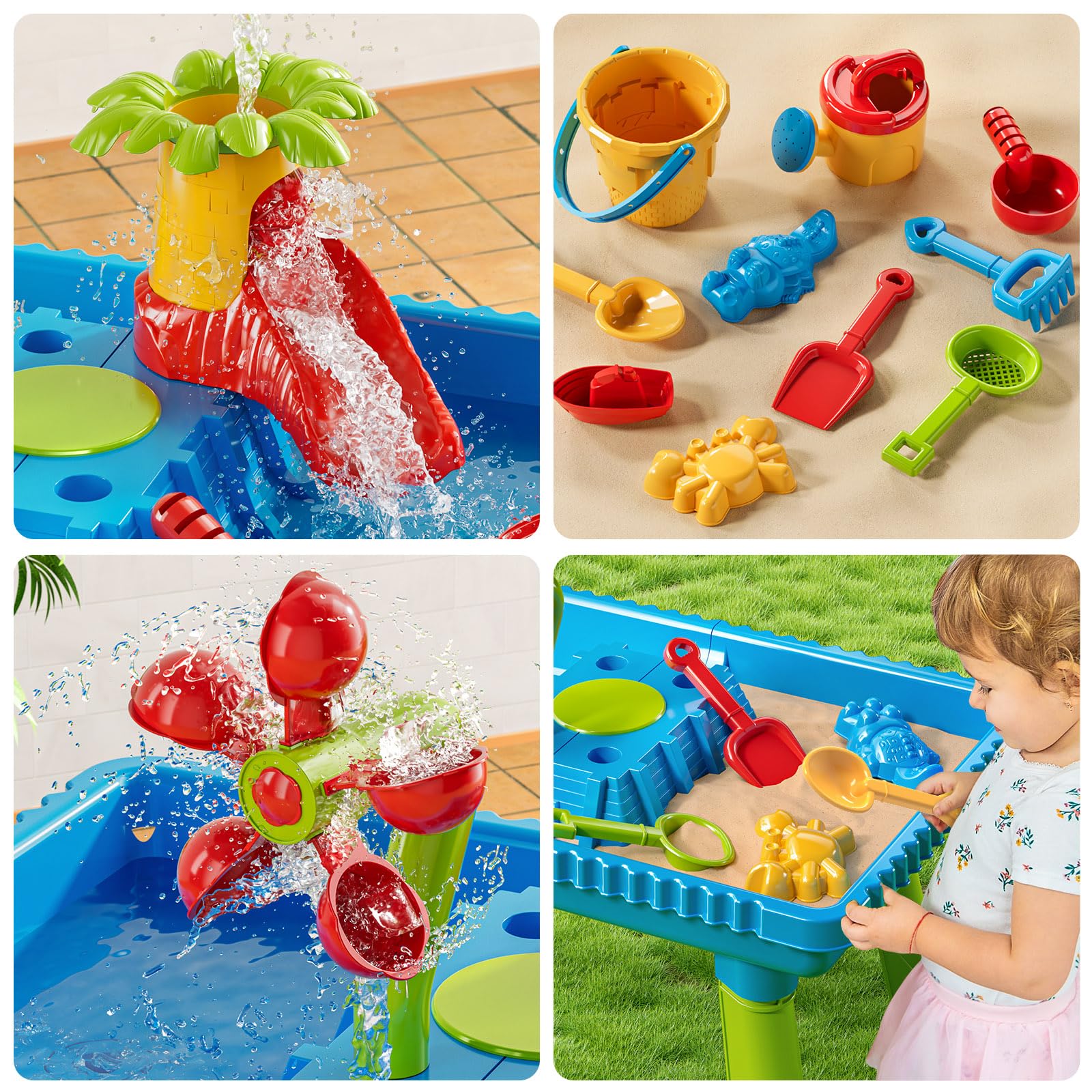 **Best Kids Sand and Water Table Toys for Toddlers 3-8 Years | Sensory Play Table for Ages 3-5 | Outdoor Beach Toy for Boys & Girls 3-7 | Perfect Birthday Gift | Great for Backyard, Beach, and Summer Play**