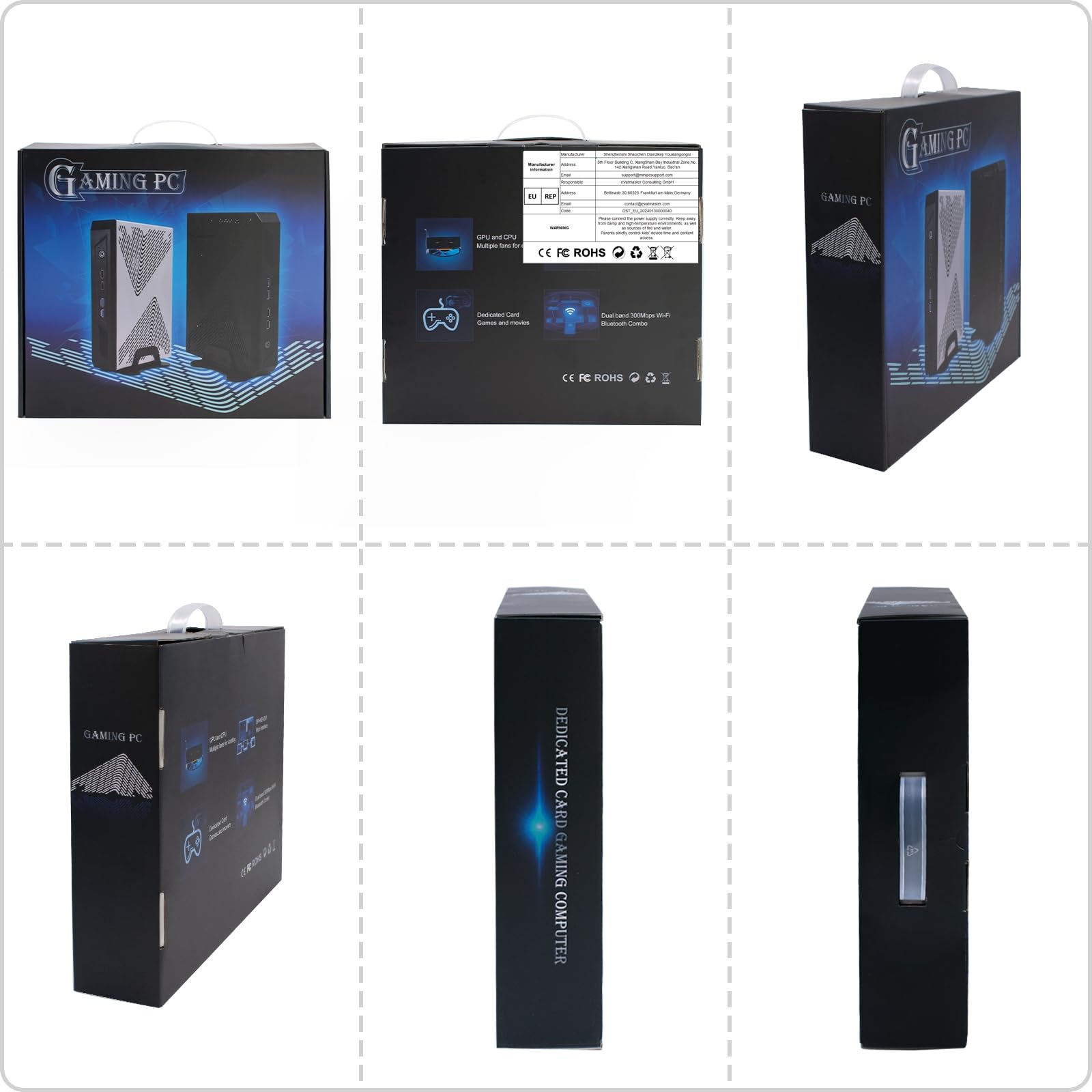 HYSTOU Gaming Mini Desktop PC - Intel Core i9-11900, NVIDIA RTX3050 6GB GDDR6, 16GB DDR4 RAM, 1TB NVMe SSD | 4K HD/DP/DVI Quad Display, WiFi 6, BT5.2, Gigabit Ethernet | Perfect for Esports, VR Gaming & Home Office Setup