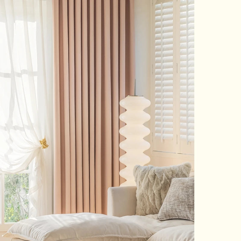 Elena Striped Chenille Curtain Swatch - Soft Textured Window Drapes for Living Room & Bedroom Decor