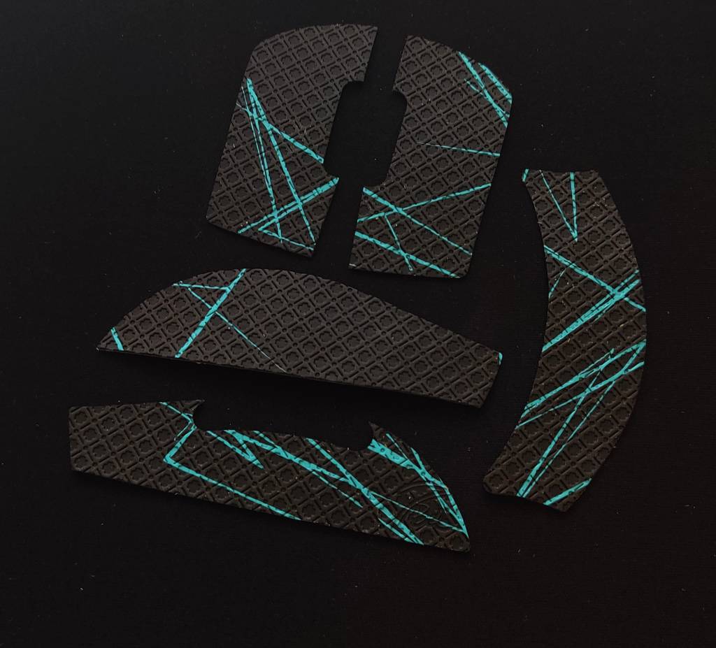 BT.L Mouse Grip for Logitech G Pro X Superlight & Superlight 2 - Non-Slip Gaming Grip Tape (Black & Blue) - Improve Control for FPS, MOBA & Esports Gaming
