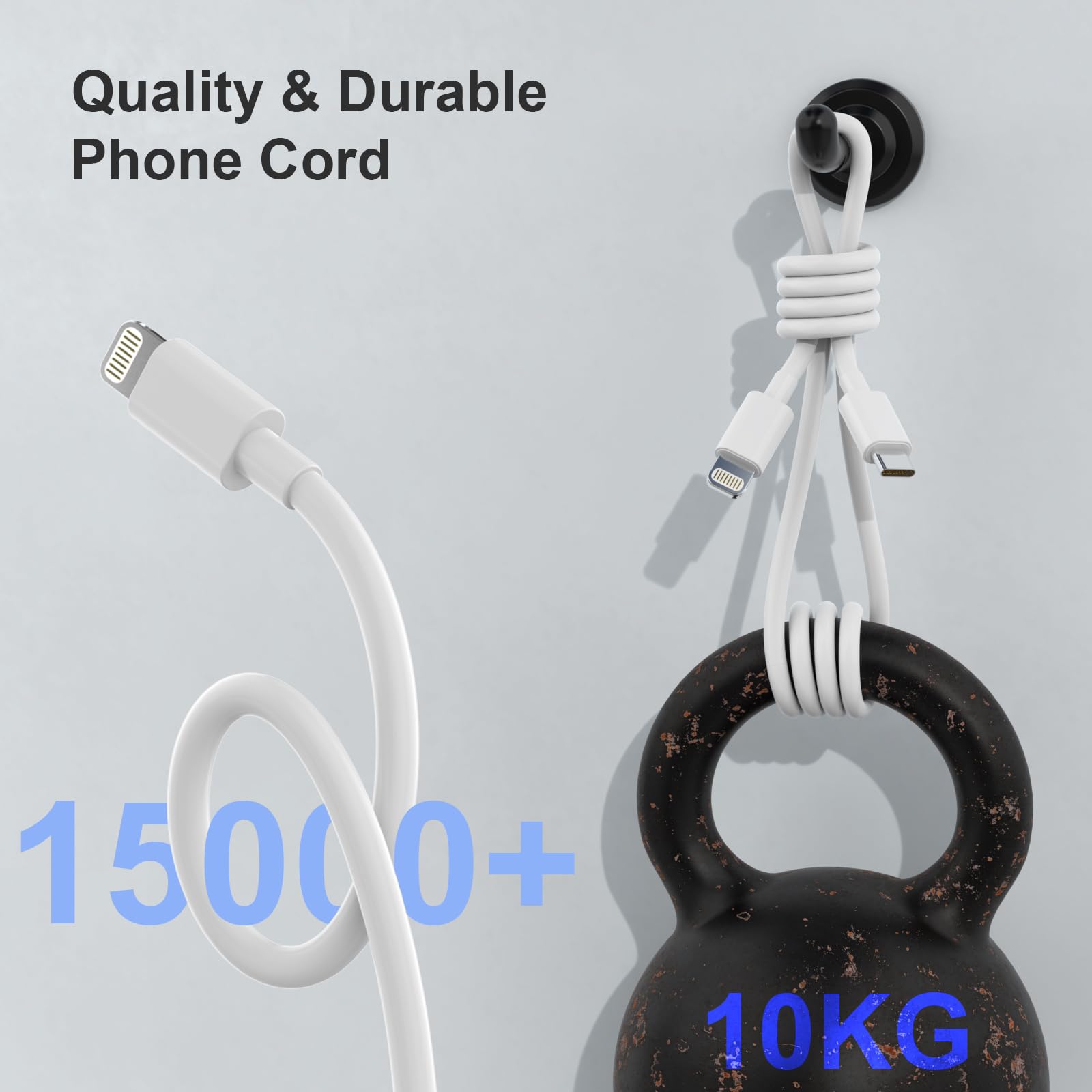 20W USB C Fast Charger 3-Pack with 6FT Type C to Lightning Cables - Compatible with iPhone 14/13/12/11 Series - Quick Charging for Home, Office & Travel
