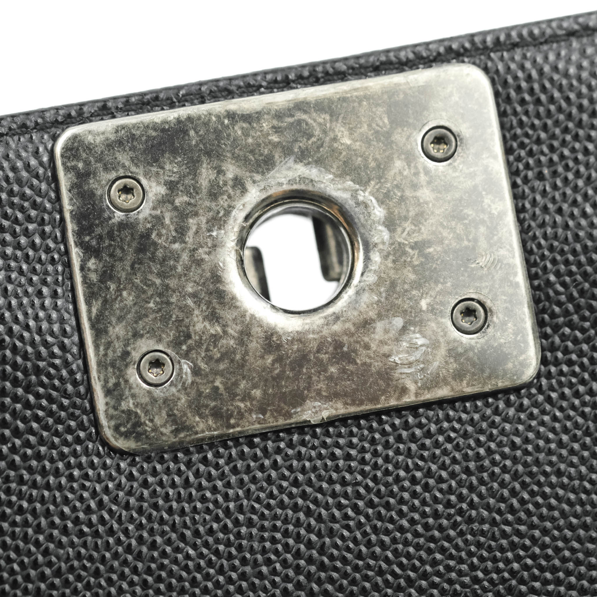 Chanel Boy Quilted Medium Handbag in Black Caviar Leather with Ruthenium Hardware - Perfect for Evening Events, Parties & Luxury Fashion Accessories