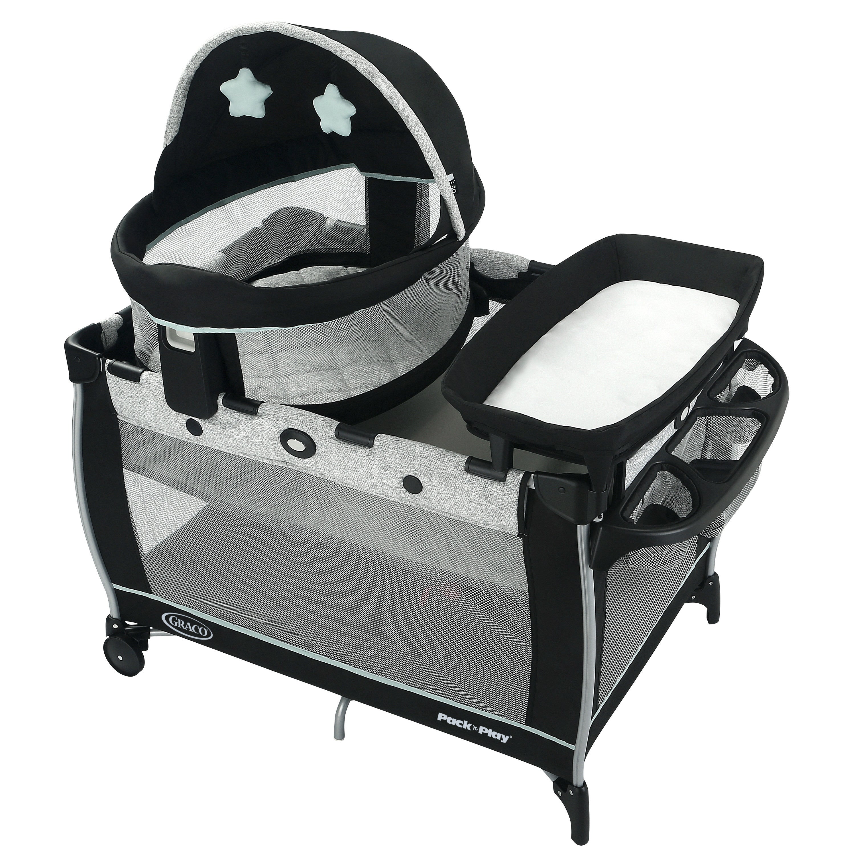 Graco Pack 'n Play Travel Dome LX Playard - Portable Baby Playpen with Canopy & Bassinet for Travel, Home, and Daycare Use | Safe & Comfortable Infant Play Yard for Newborns to Toddlers