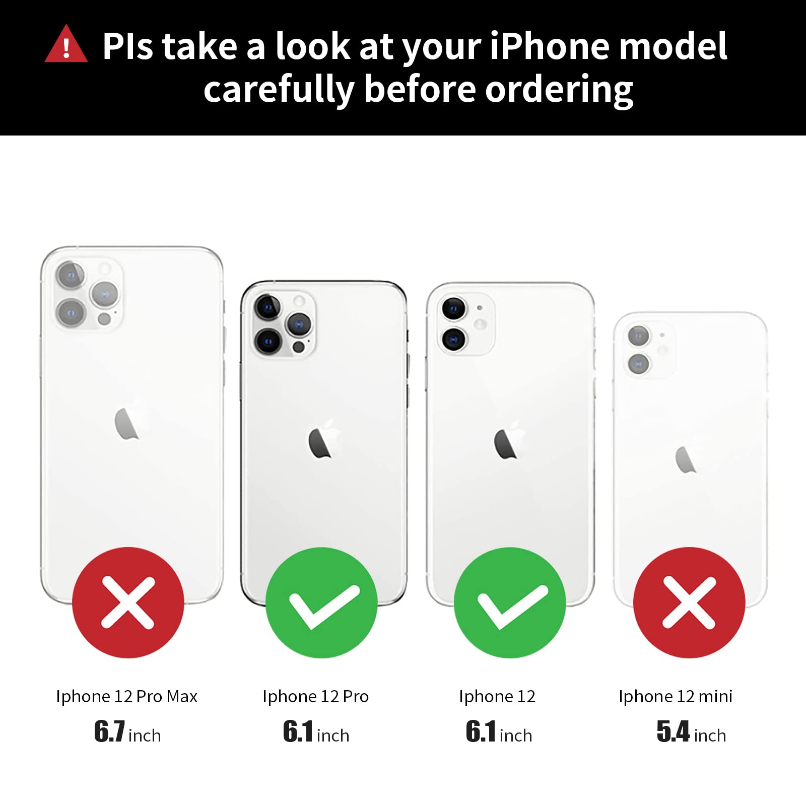 TOOVREN iPhone 12/12 Pro Case 6.1 Inch (2020) - Slim Wallet Protective Cover with Card Holder | Shockproof & Scratch Resistant | Perfect for Everyday Use, Travel & Business (Red)