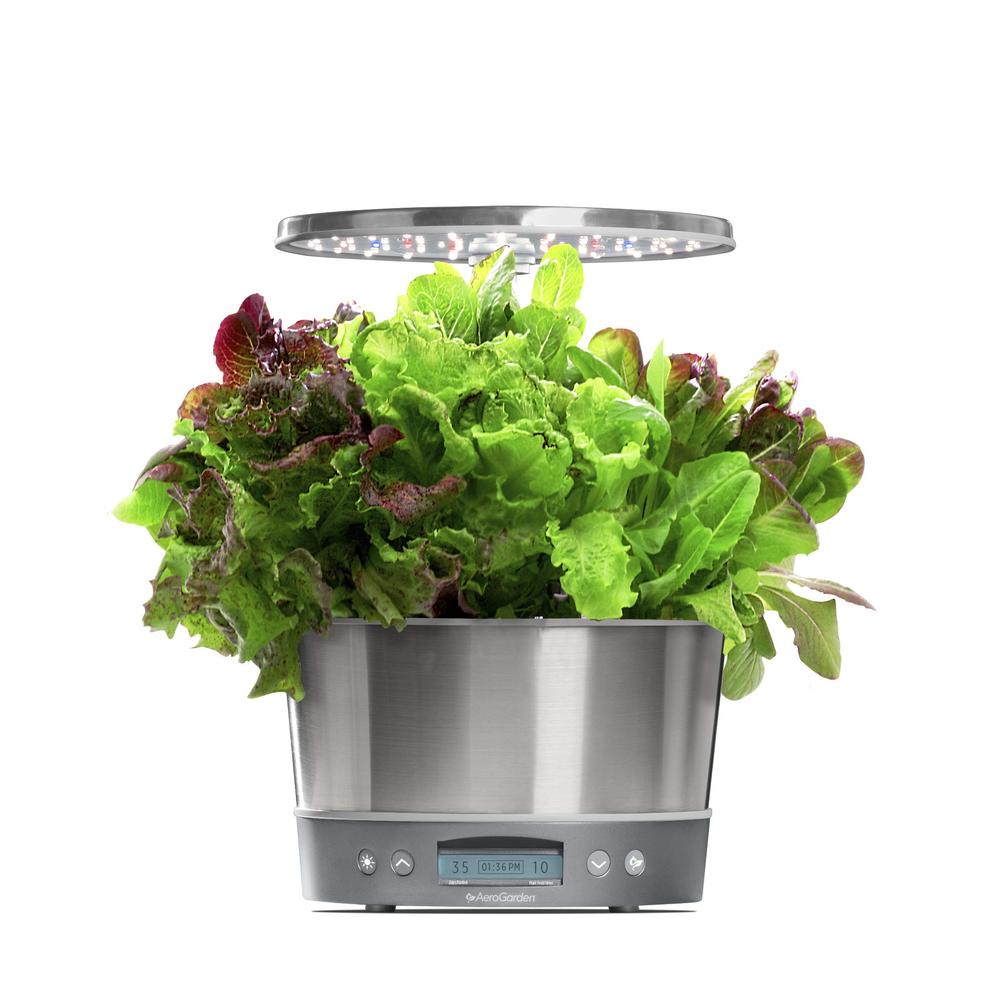 AeroGarden Harvest Elite 360 Indoor Hydroponic Garden System with Stainless Steel Design - Perfect for Growing Fresh Herbs, Vegetables & Flowers Year-Round in Your Kitchen, Office or Small Spaces