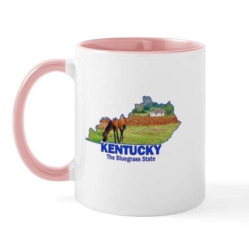 White/Pink Inside - Kentucky . . . The Bluegrass Mug