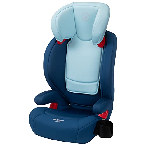 Maxi-Cosi Rodi Sport Booster Car Seat for Kids - Essential Blue | Safe & Comfortable High Back Booster Seat for Travel & Road Trips
