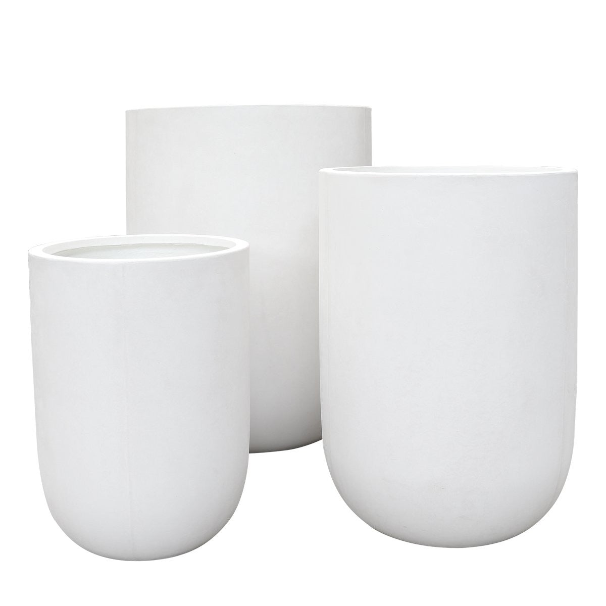 Oreti White Outdoor Planter Pot - Medium Size Garden Flower Pot for Patio, Balcony & Backyard Decor | Durable Weather-Resistant Planter for Plants, Herbs & Succulents