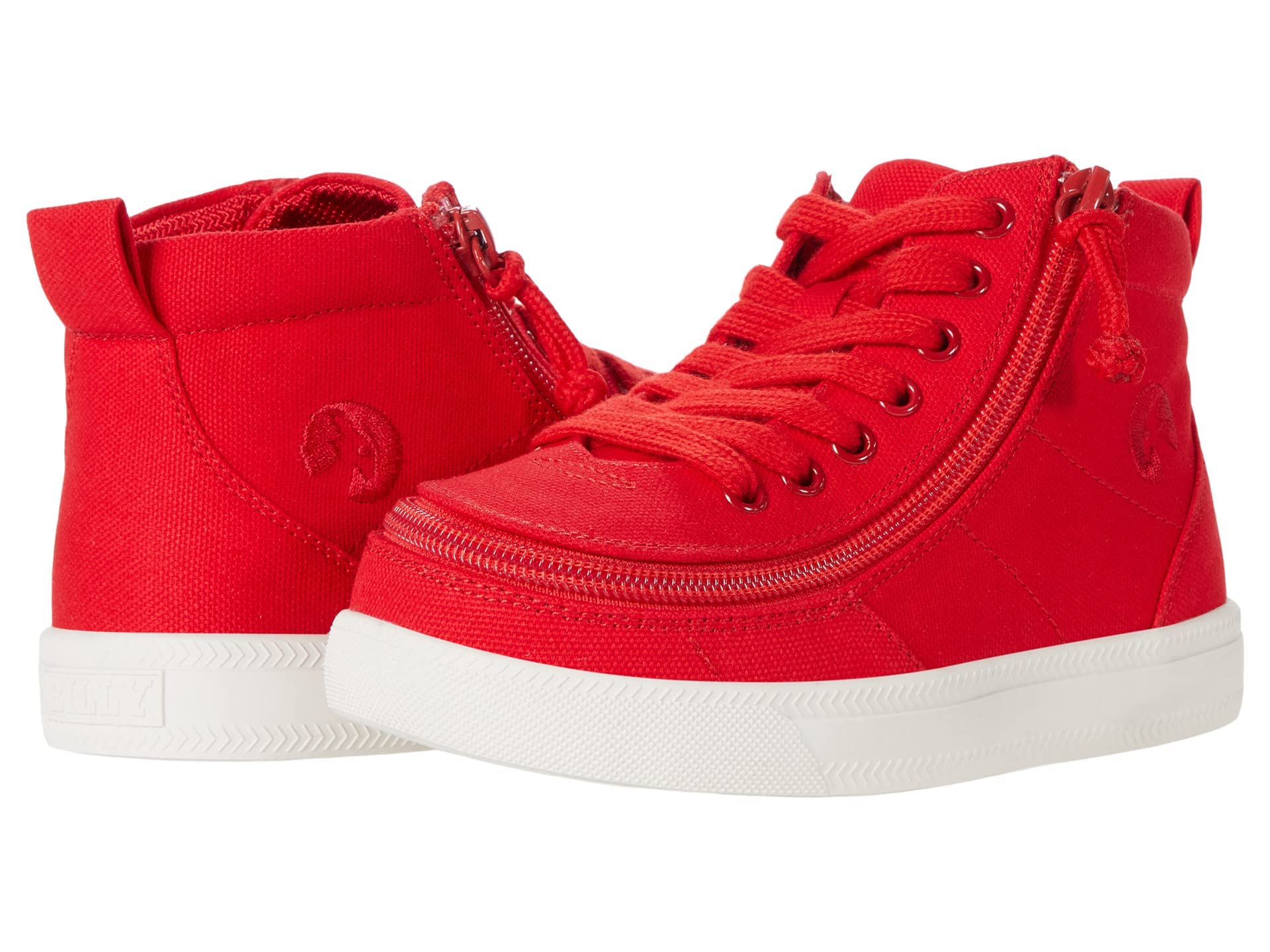 BILLY Footwear DR Classic Kids Shoes - Red Size 1-13 (Little Kid/Big Kid) | Comfortable & Easy On/Off Sneakers for School, Play & Everyday Wear