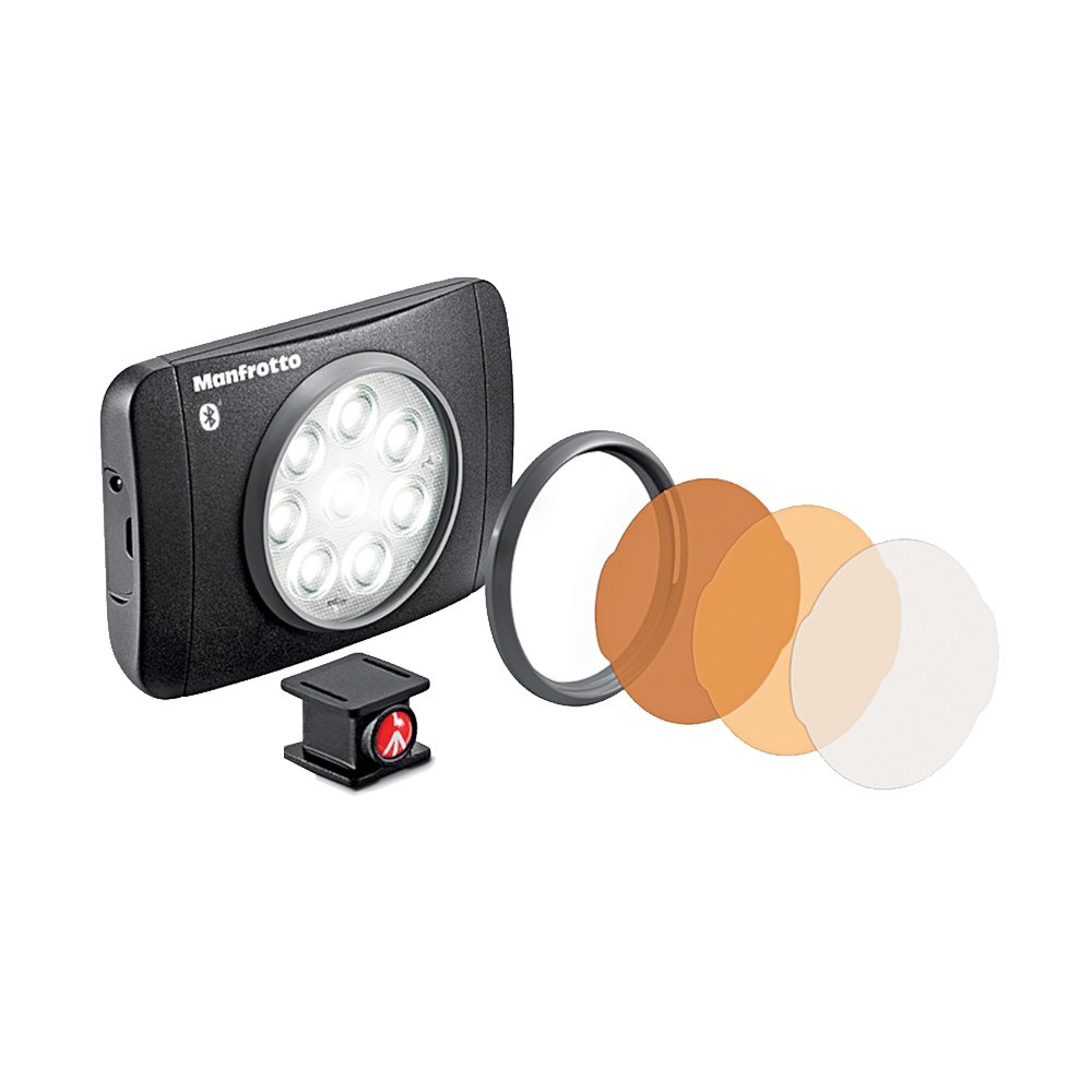 Manfrotto Lumimuse 8 On-Camera LED Light with Bluetooth - Professional Video Lighting for YouTube, Vlogging, Photography & Live Streaming