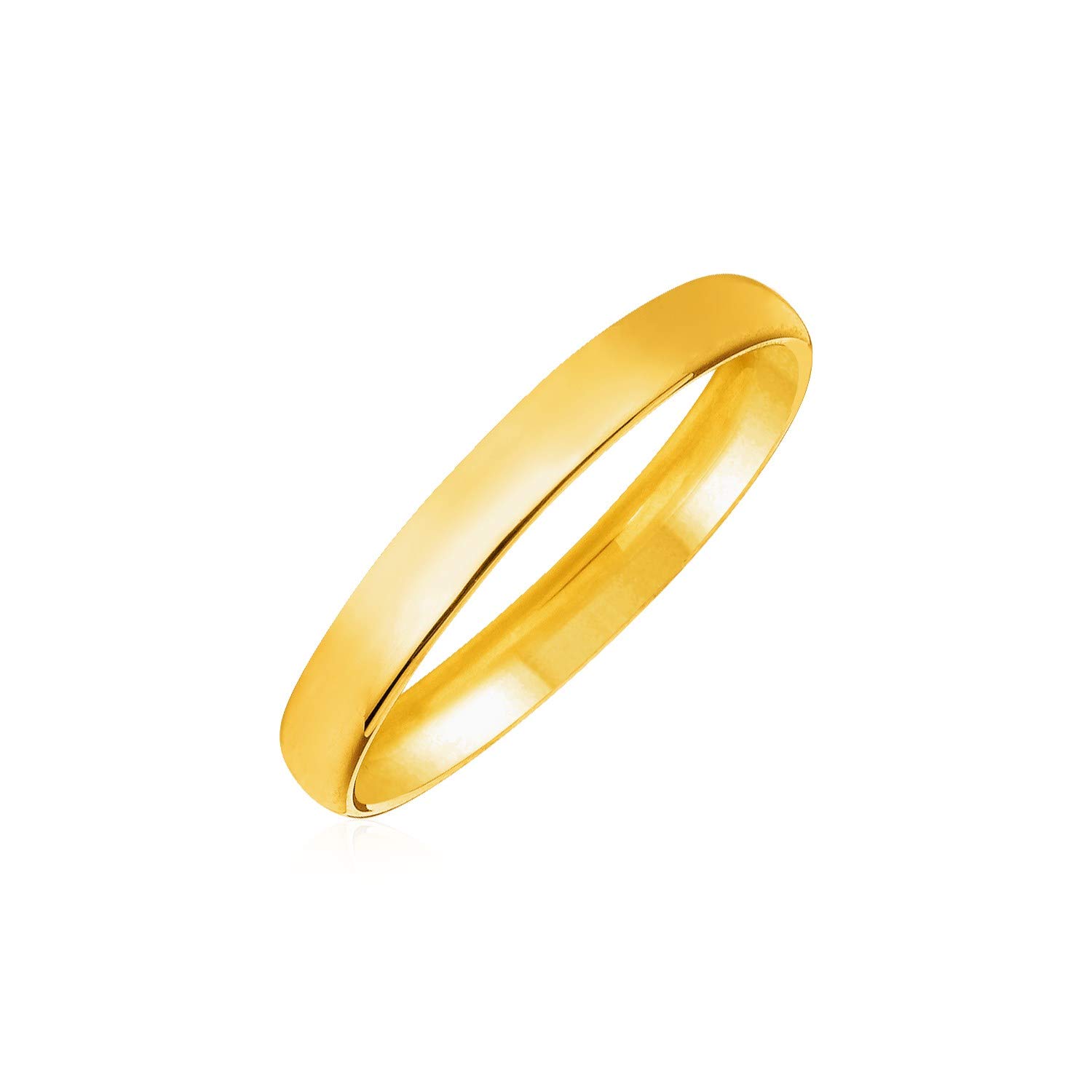 14K Yellow Gold Comfort Fit Wedding Band for Men & Women - 1.6 Grams Weight - Perfect for Engagement, Anniversary & Everyday Wear