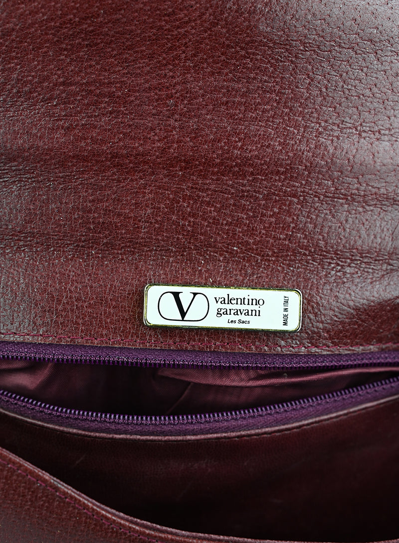Valentino Bordeaux Leather Handbag for Women - Elegant Designer Purse for Work, Party & Everyday Use