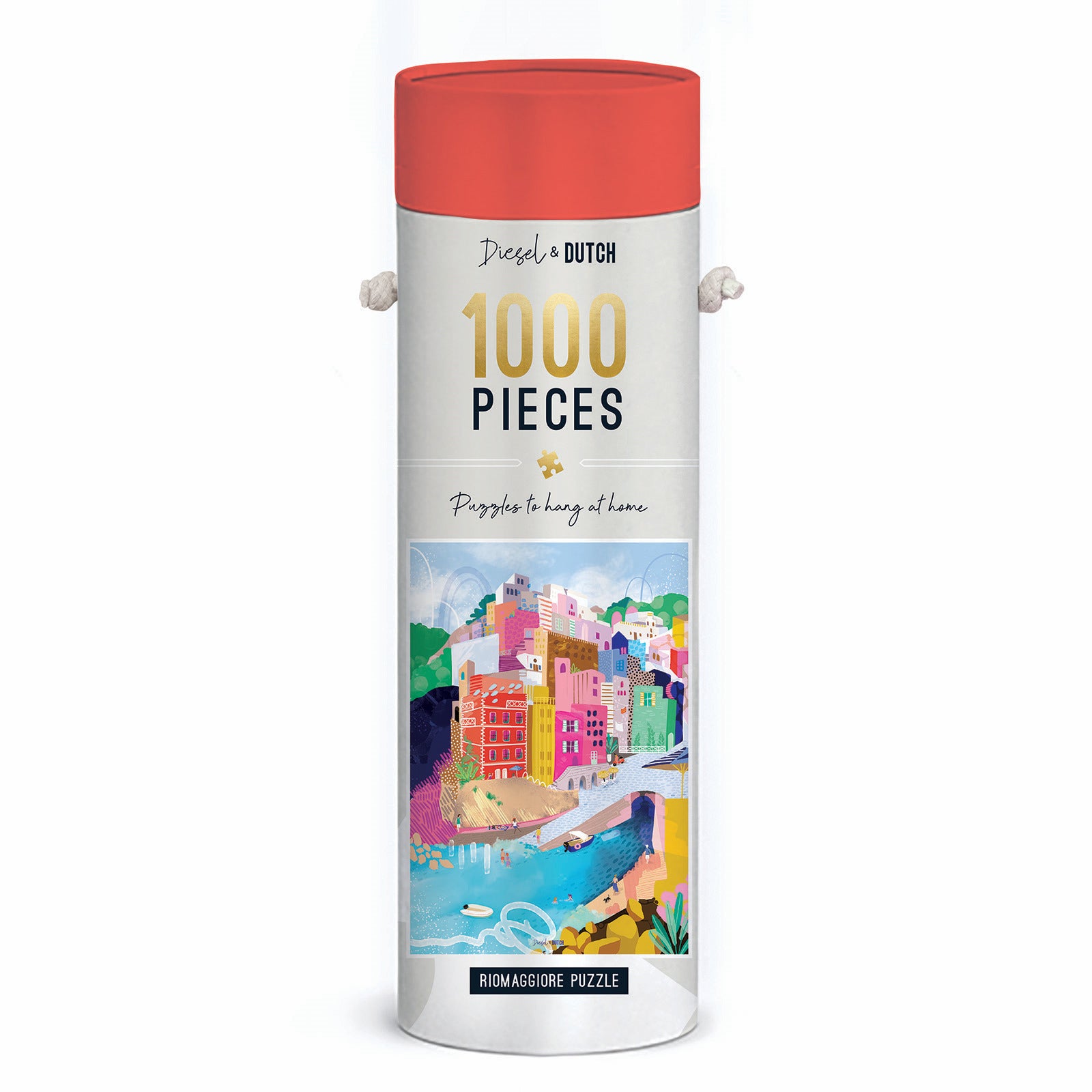 Riomaggiore 1000-Piece Jigsaw Puzzle by Diesel & Dutch - Beautiful Coastal Landscape Wall Art for Home Decor & Relaxation
