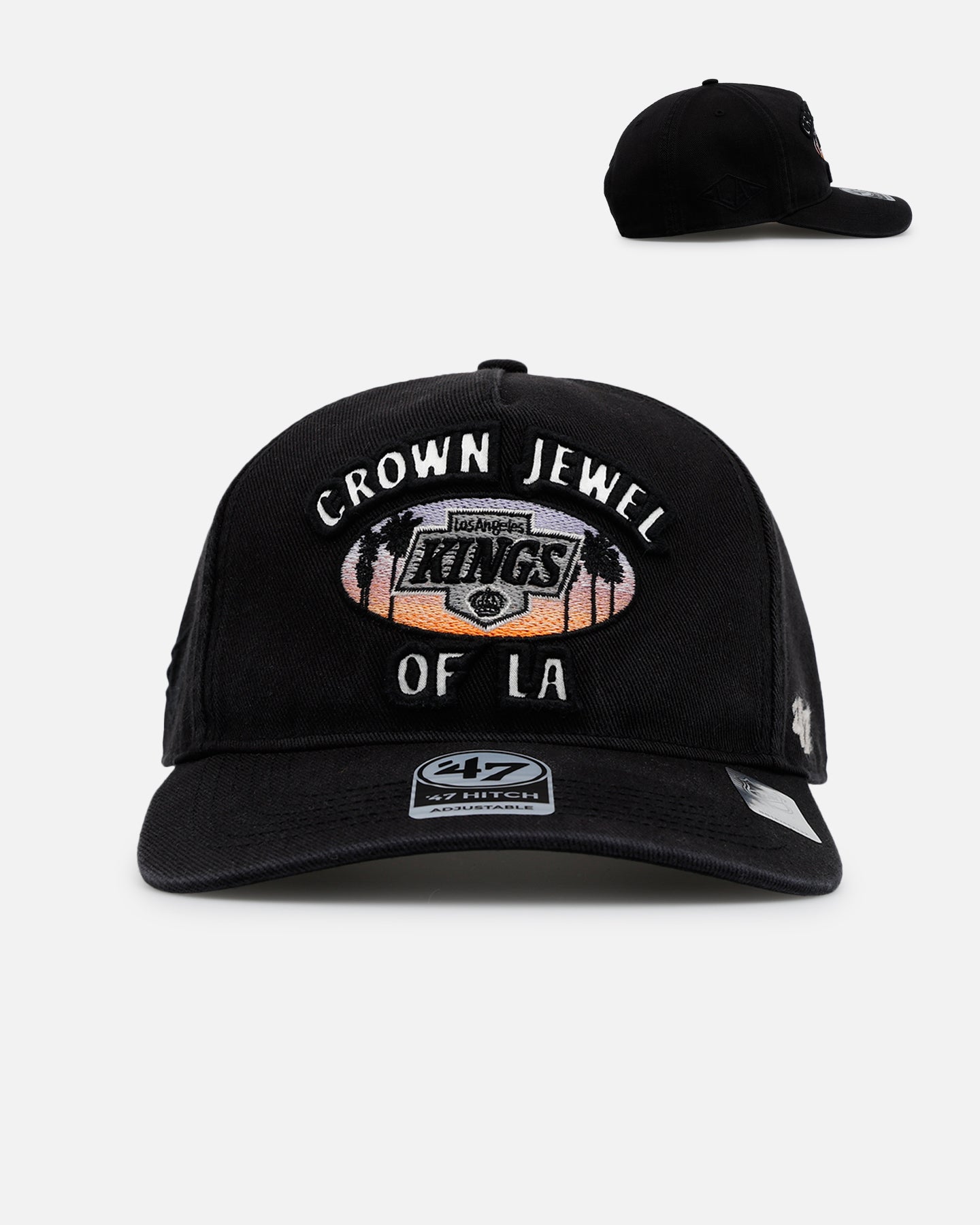 47 Brand Los Angeles Kings 'NHL Trophy Case' Premium Hitch Snapback Black Hat - Official NHL Licensed Adjustable Baseball Cap for Men & Women - Perfect for Hockey Games, Sports Events & Casual Wear