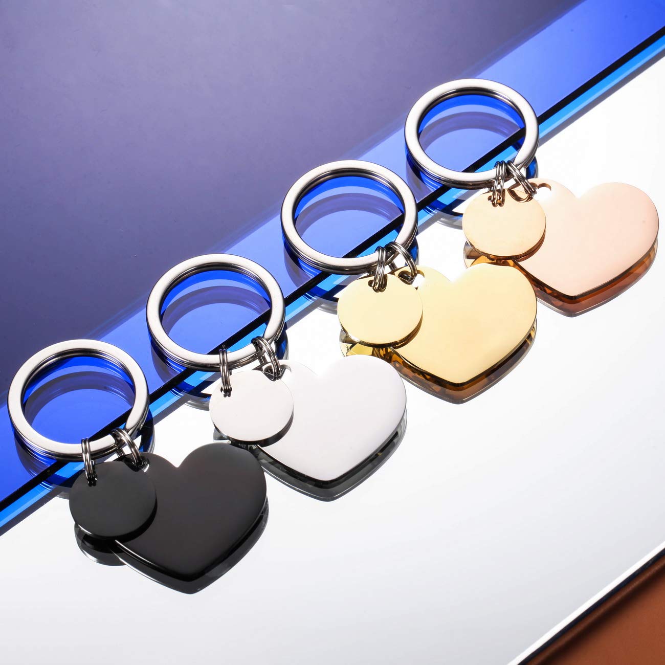 Personalized Stainless Steel Keychain with Engraved Name, Date & Photo - Custom Gift for Anniversary, Wedding, Birthday & Special Occasions - Perfect for Couples, Friends & Family Keepsakes