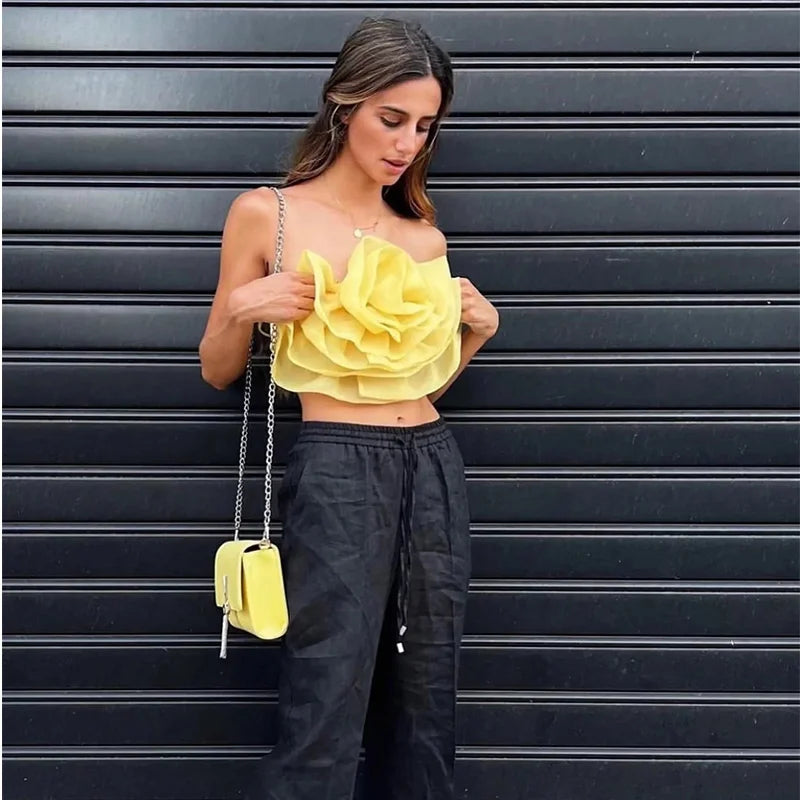 2023 Trendy Floral Camisole Tops for Women - Sexy Lace Patchwork Vest for Party & Club Wear - Summer Fashion Casual Outfit & Night Out Essential