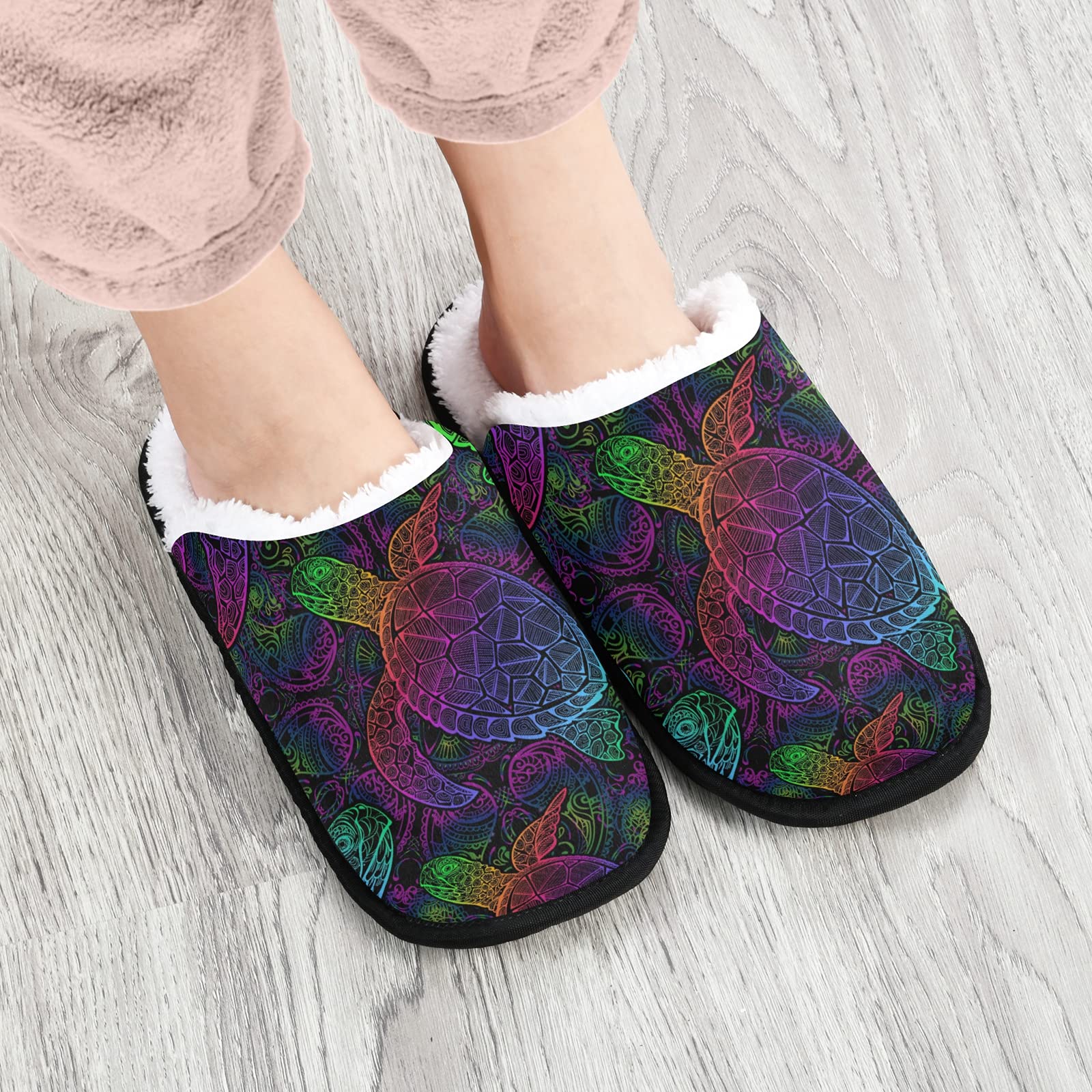 Comfy Tropical Dinosaurs Cartoon Slippers for Women, Men & Kids - Soft Coral Fleece Indoor House Shoes for Bedroom, Lounge & Home Wear - Perfect Gift for Family