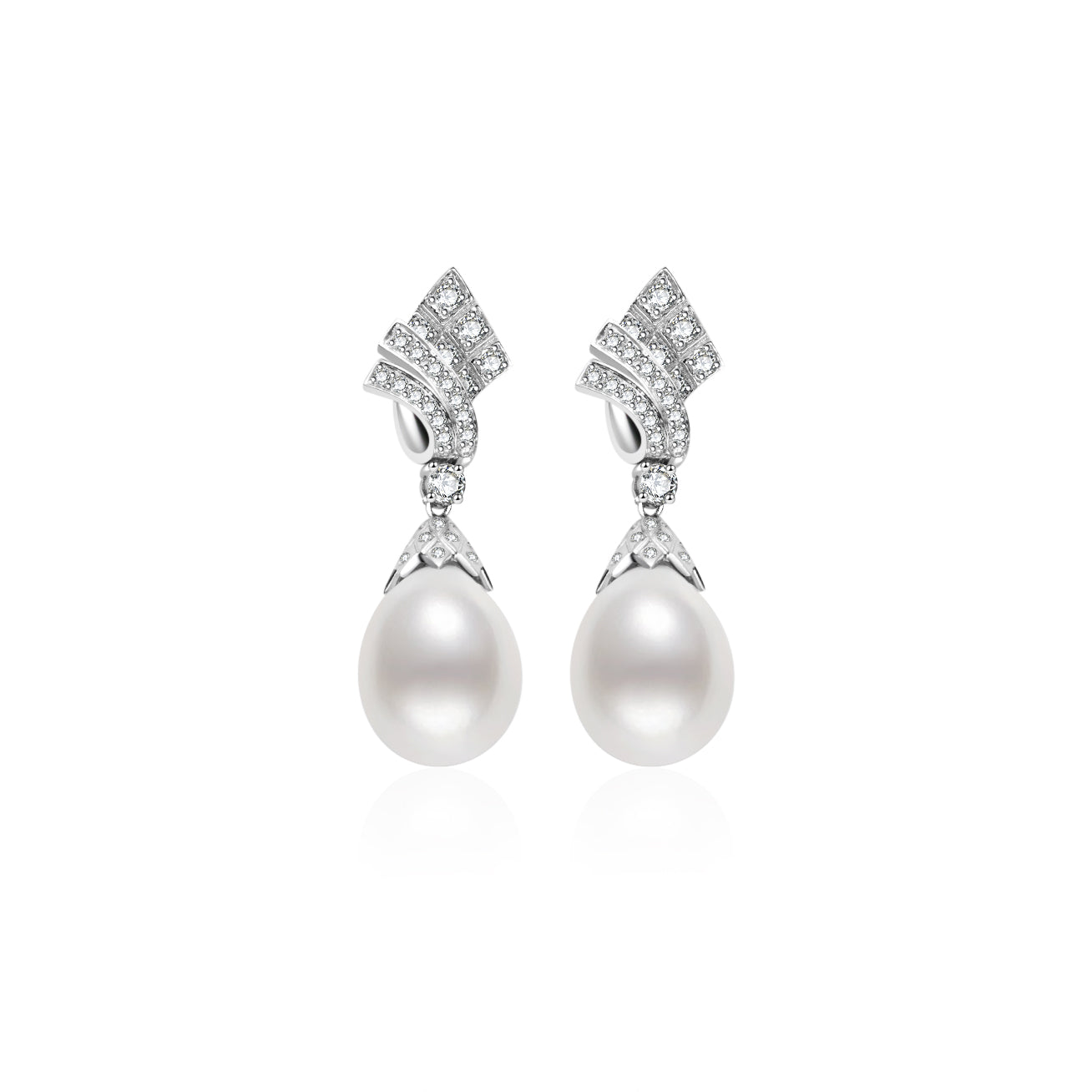 18K Solid Gold Australian White Pearl Earrings - Classic Stud Earrings for Women, Luxury Pearl Jewelry Gift for Her | Perfect for Weddings, Parties & Special Occasions