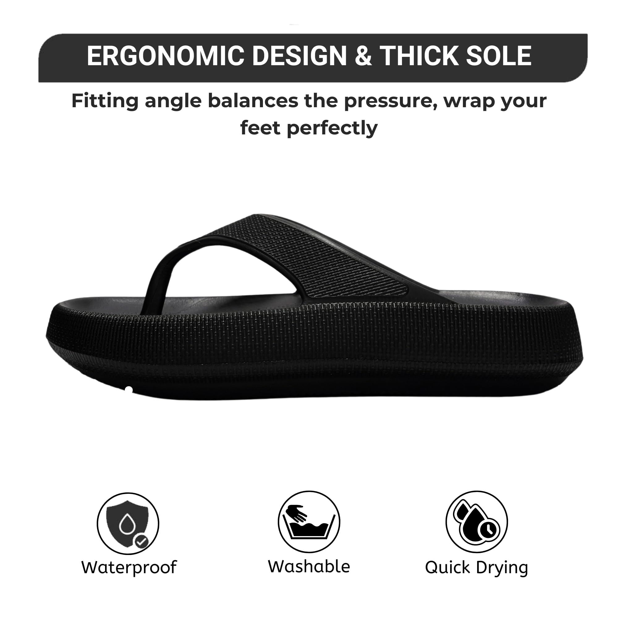 **Non-Slip Women's Water Sandals - Comfortable Recovery Flip Flops for Beach, Pool & Home | Pillow Cushion Slippers for Relaxation & Post-Surgery Support**    *(Use for: Beach vacations, poolside lounging, post-workout recovery, post-surgery comfort, and cozy home relaxation.)*