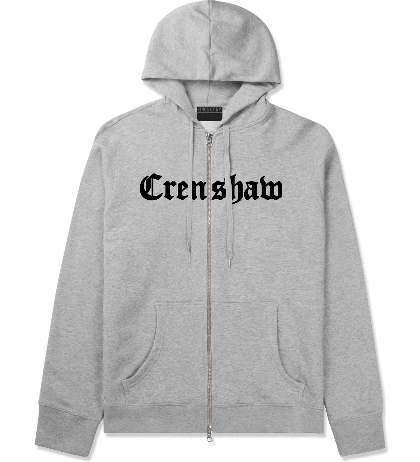 Kings Of NY Crenshaw California Zip Up Hoodie for Men | Streetwear Fashion, Urban Style, Casual Wear | Perfect for Everyday Outfits, Gym, and Outdoor Activities