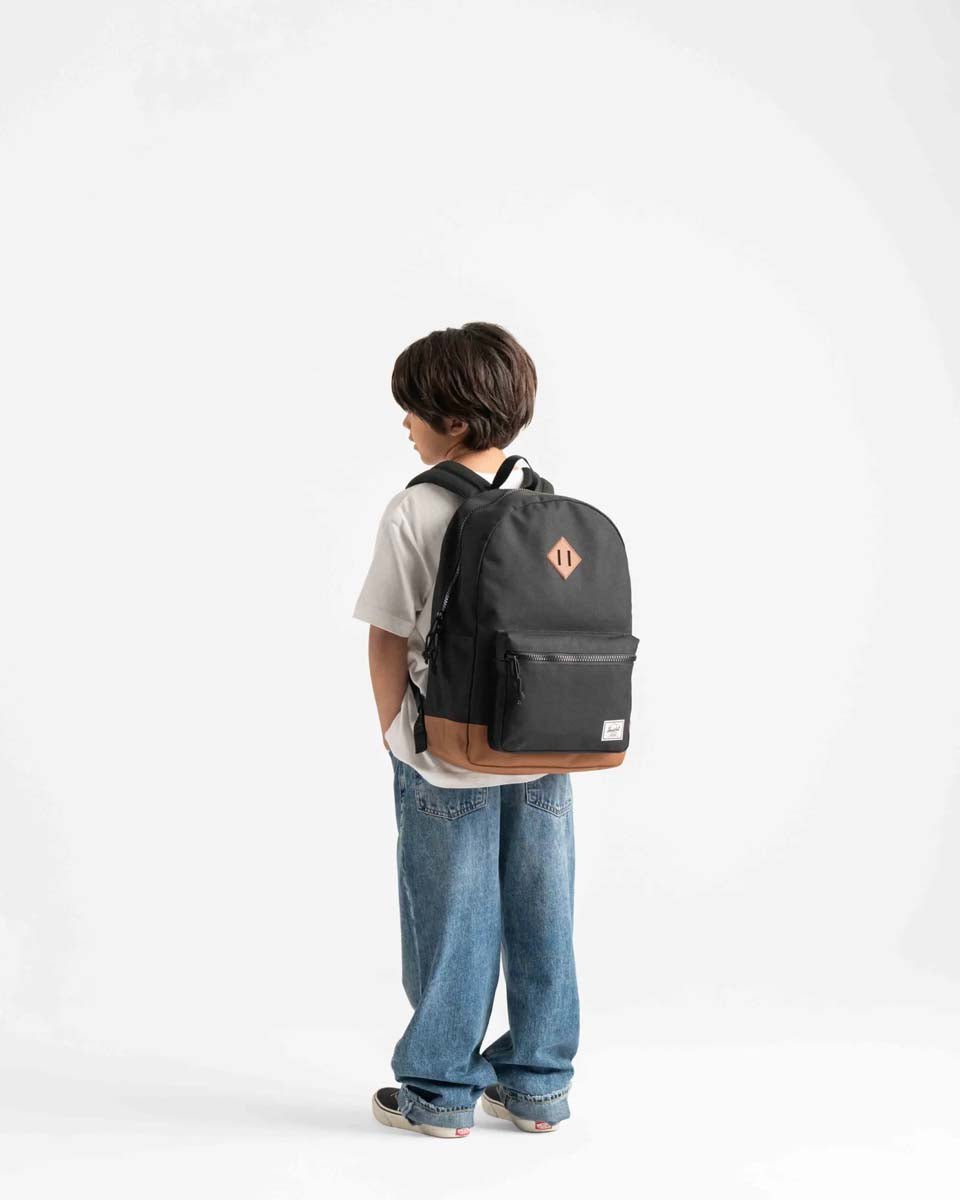 Herschel Heritage Youth Backpack - Dubarry/Saddle Brown - Durable School Backpack for Kids & Teens - Perfect for School, Travel & Everyday Use
