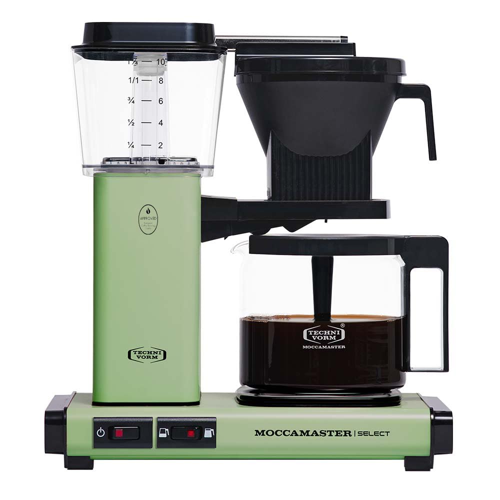 Moccamaster KBG Select Coffee Maker - 1.23L Green Drip Coffee Machine with Permanent Filter for Home & Office Use | Fast Brewing & Energy Efficient