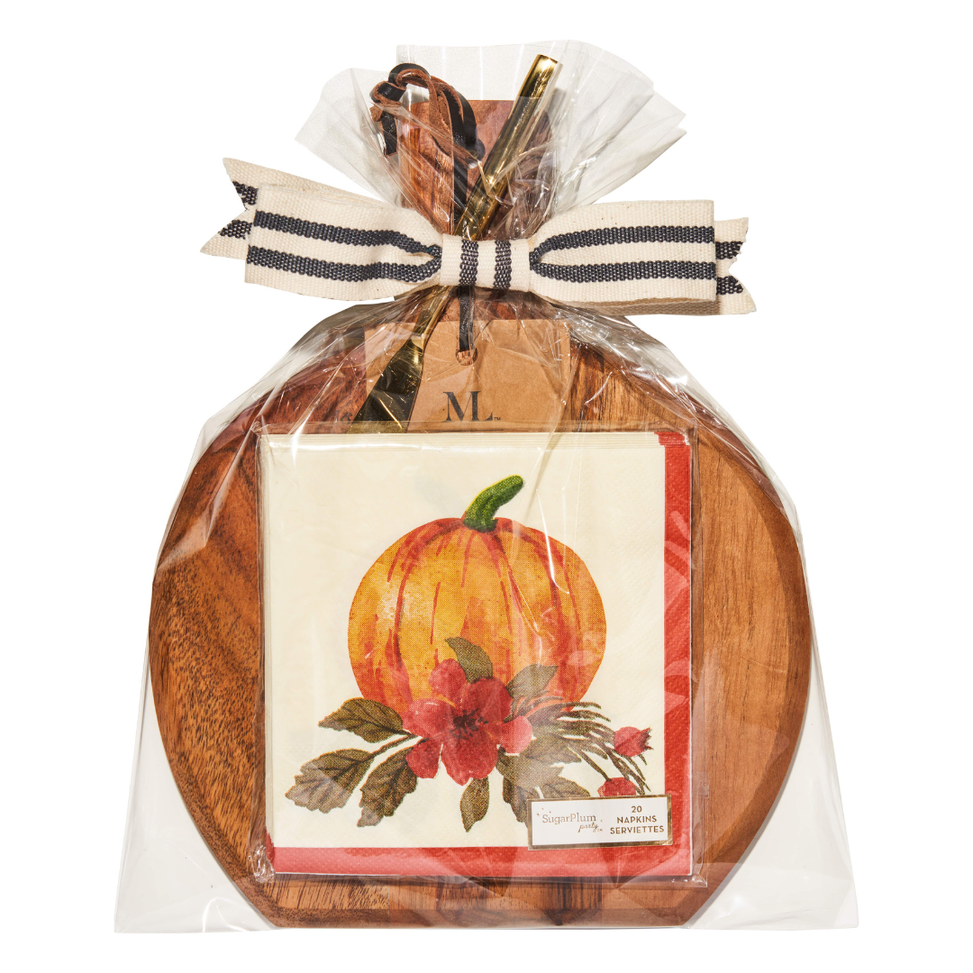 9.75 x 8 Inch Autumn Foliage Wooden Board Gift Set - Perfect for Home Decor, Wedding Favors & Seasonal Gift Giving