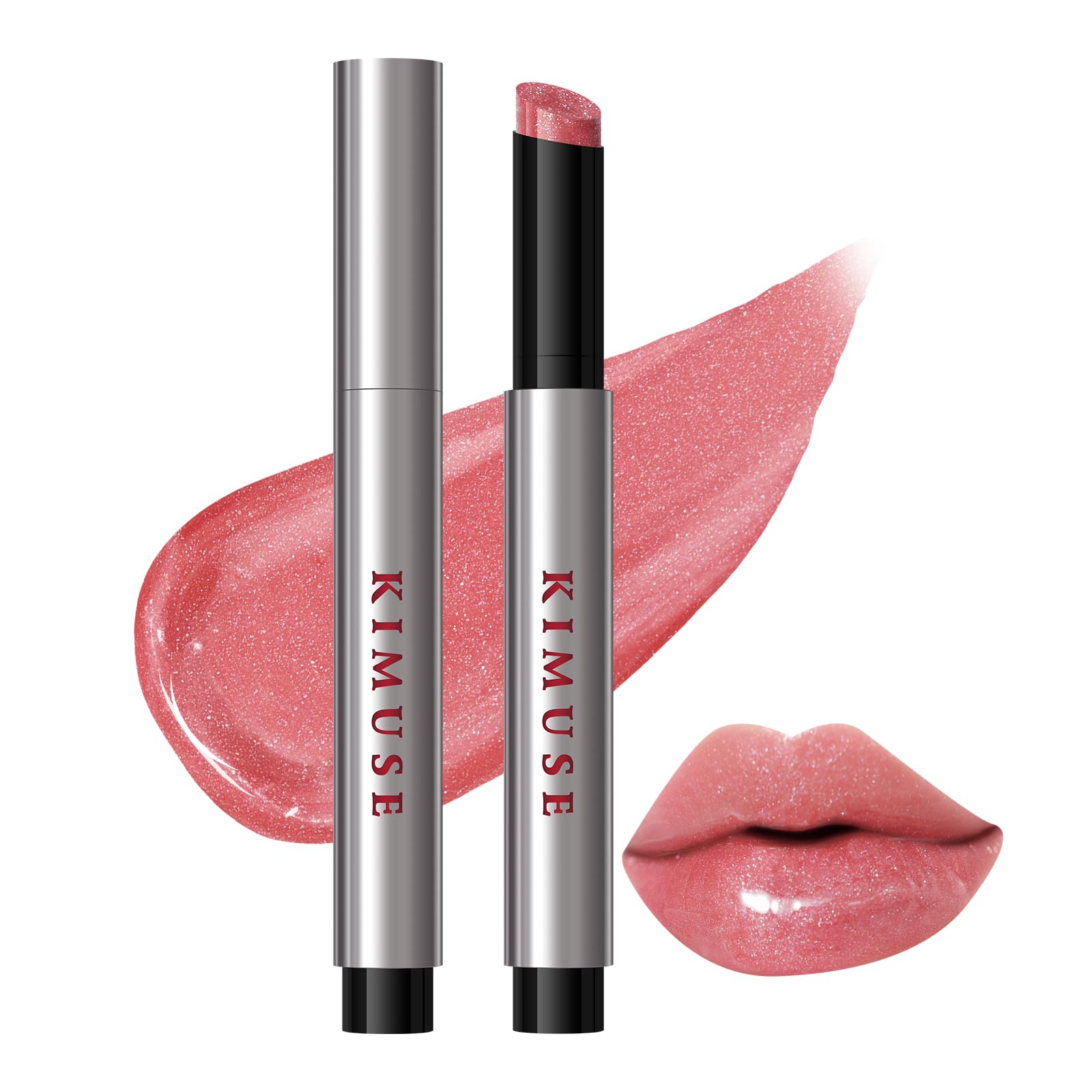 KIMUSE Lip Plumper Gloss - Hydrating Tinted Balm for Plump Lips | Day & Night Wear