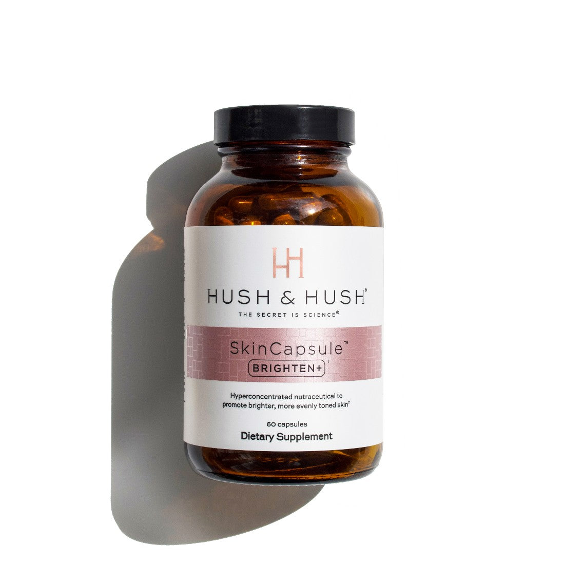 Hush & Hush SkinCapsule Brighten - Skin Brightening Supplement for Glowing Complexion | Anti-Aging & Dark Spot Reduction | Perfect for Daily Beauty Routine & Travel Skincare