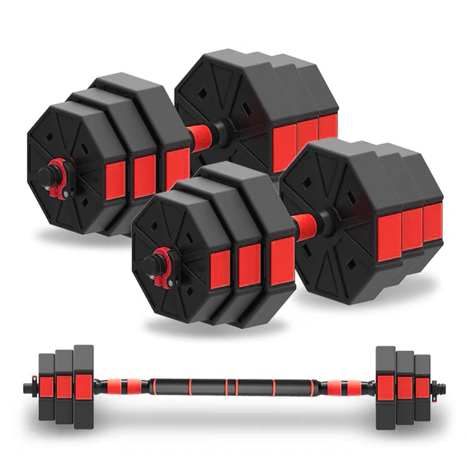 Wildmont Adjustable Dumbbell Weight Set - 22/44/66 Lb Hex Dumbbell Pair for Home Gym, Strength Training & Fitness - Perfect for Men & Women | Ideal for Full-Body Workouts, Muscle Building & Weight Loss