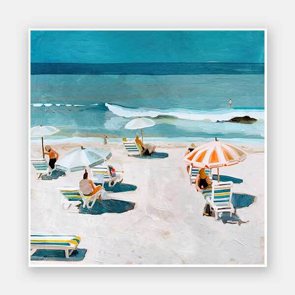 Burleigh Beach II Unframed Art Print - Coastal Wall Decor for Living Room, Bedroom & Office - Beach Landscape Artwork for Home & Office Decor