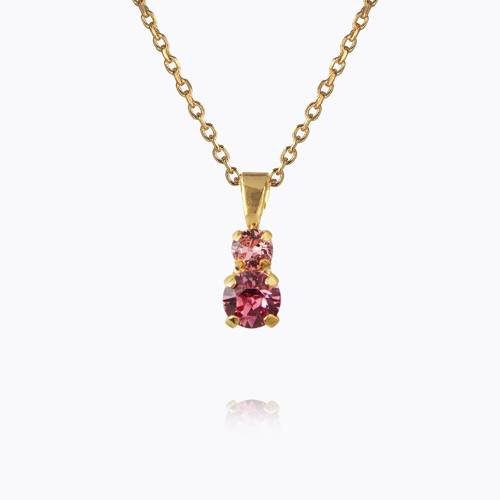 Leah Necklace & Rose Combo - Elegant Gold Plated Pendant with Fresh Rose Gift Set - Perfect for Valentine's Day, Anniversary & Romantic Occasions