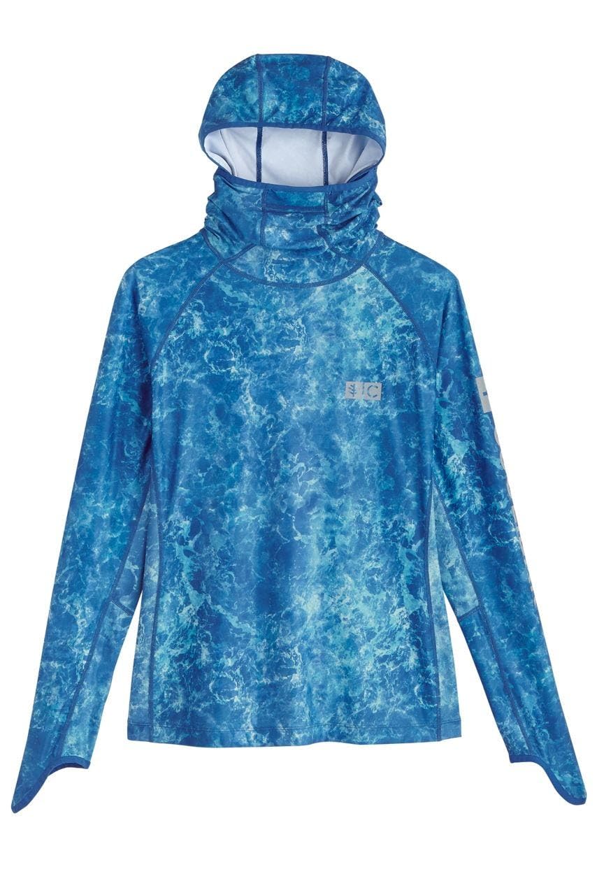 Coolibar UPF 50+ Women's Paros Sailing Hoodie - Sun Protective Long Sleeve Shirt for Outdoor Activities, Beach, Boating & Hiking | Lightweight UV Protection Clothing