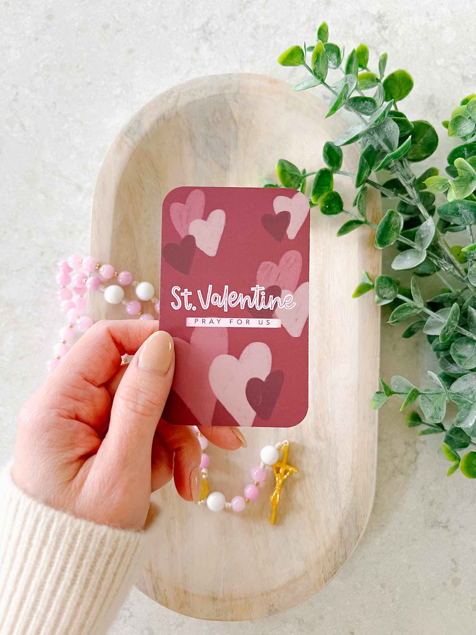 St. Valentine Prayer Card - Religious Keepsake for Valentine's Day, Weddings & Anniversaries | Perfect Gift for Couples & Loved Ones