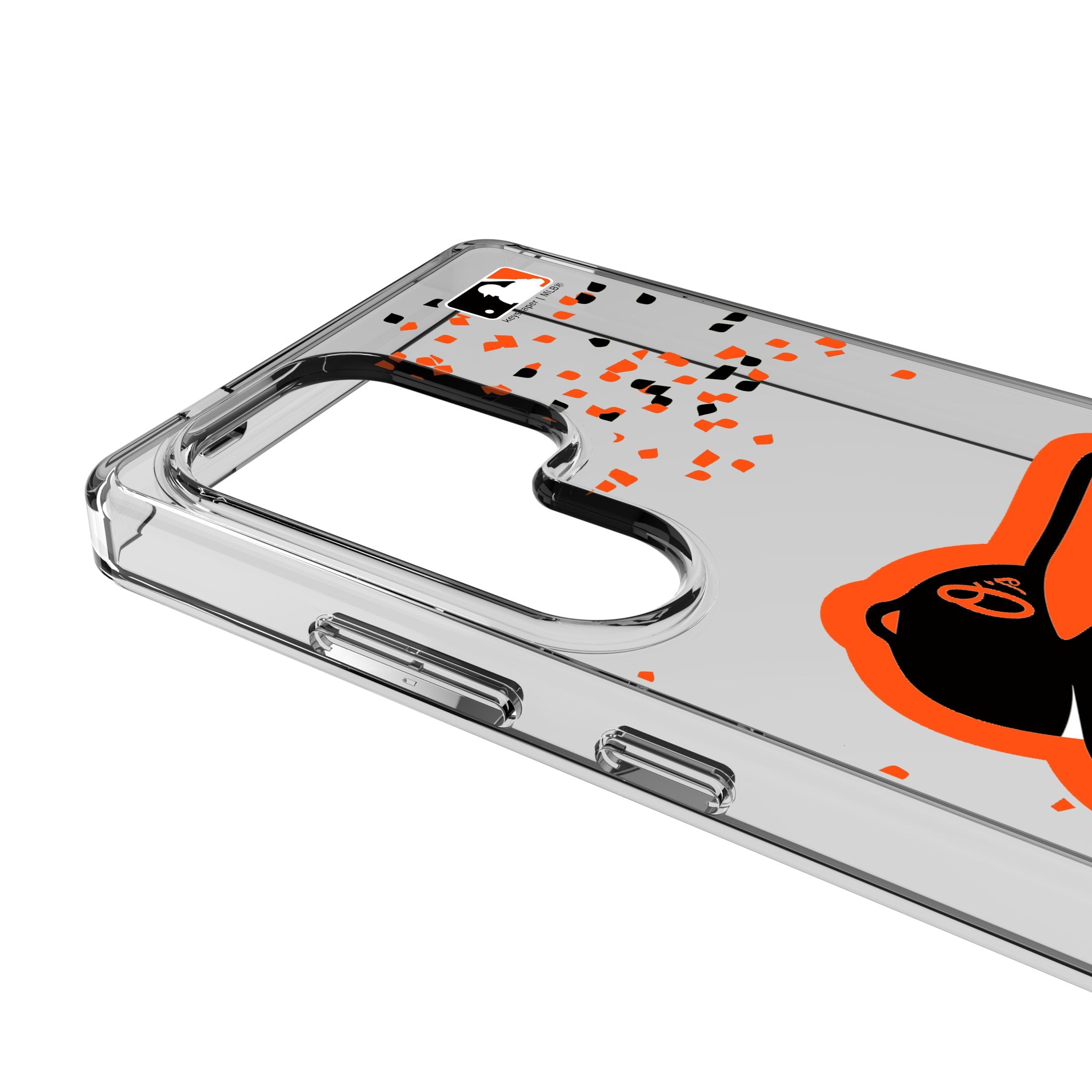 Baltimore Orioles Confetti Clear Phone Case for Samsung Galaxy - Durable Protective Cover with Team Spirit Design - Perfect for Game Day, Parties & Everyday Use