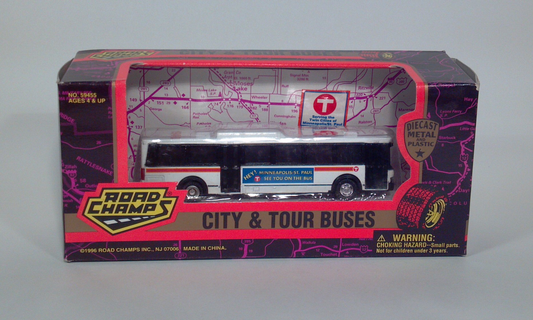Road Champs Transit Bus HO Scale Diecast Model - Minneapolis/St. Paul Twin Cities Metro Collection | Perfect for Train Setups, Dioramas & Collectors Display