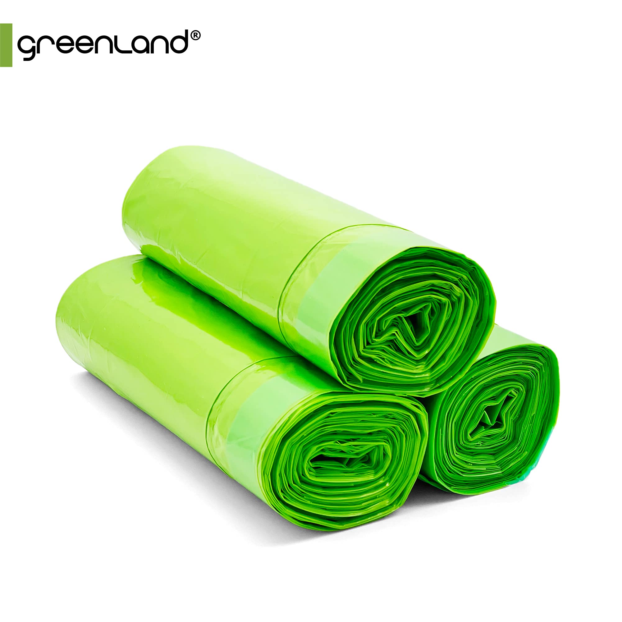 Greenland Biodegradable 60 Extra-Strong Trash Bags - 13-16 Gallon Heavy Duty Compostable Garbage Bags for Simplehuman P Code | Eco-Friendly Kitchen, Bathroom & Office Waste Disposal