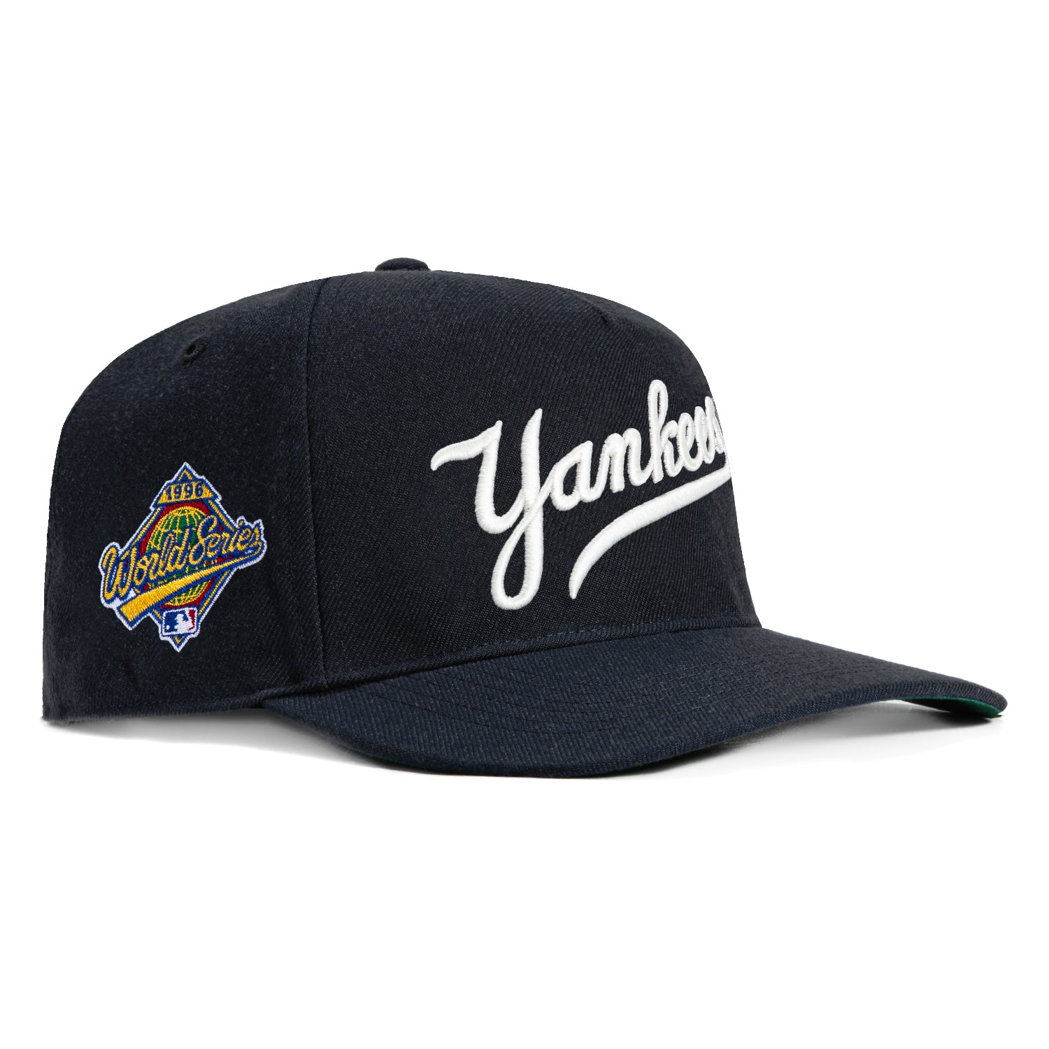 47 Brand New York Yankees 1996 World Series Snapback Hat - Navy Blue Script Logo Adjustable Baseball Cap for Men & Women - Perfect for Baseball Games, Sports Fans & Streetwear Fashion