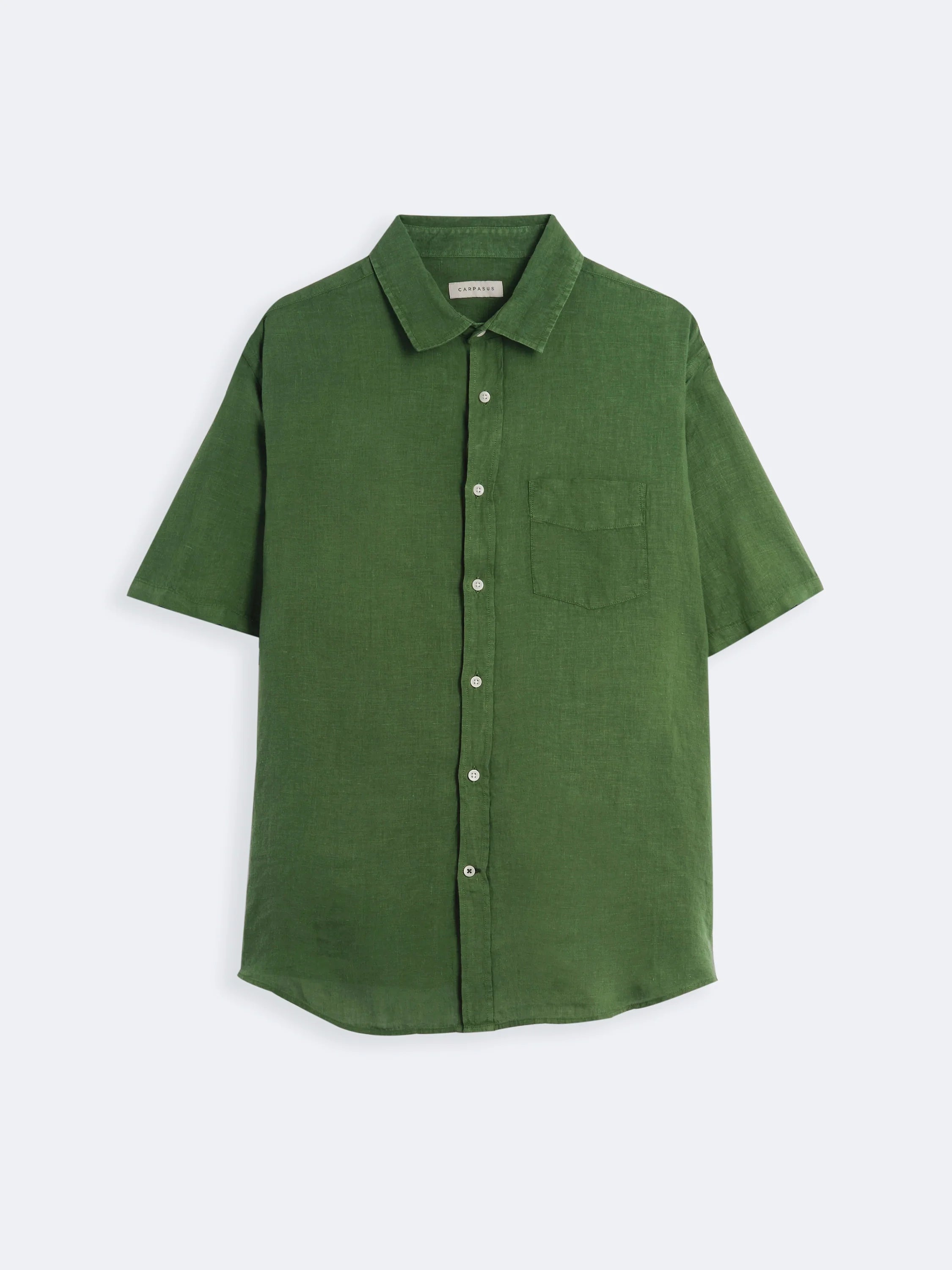 Premium Linen Shirt for Men - Breathable & Comfortable Summer Casual Wear - Praia Green - Perfect for Beach, Travel & Outdoor Activities