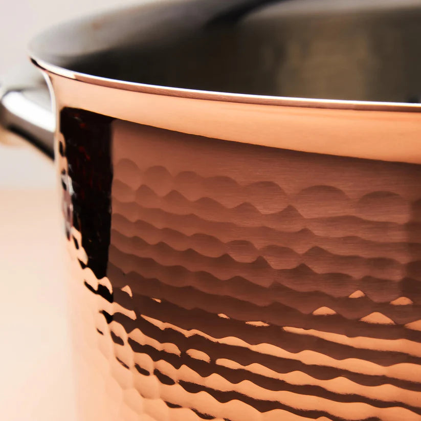 Ruffoni Symphonia 5 Qt Copper Braiser - Premium Italian Cookware for Searing, Braising & Slow Cooking | Perfect for Stovetop, Oven & Serving Dishes