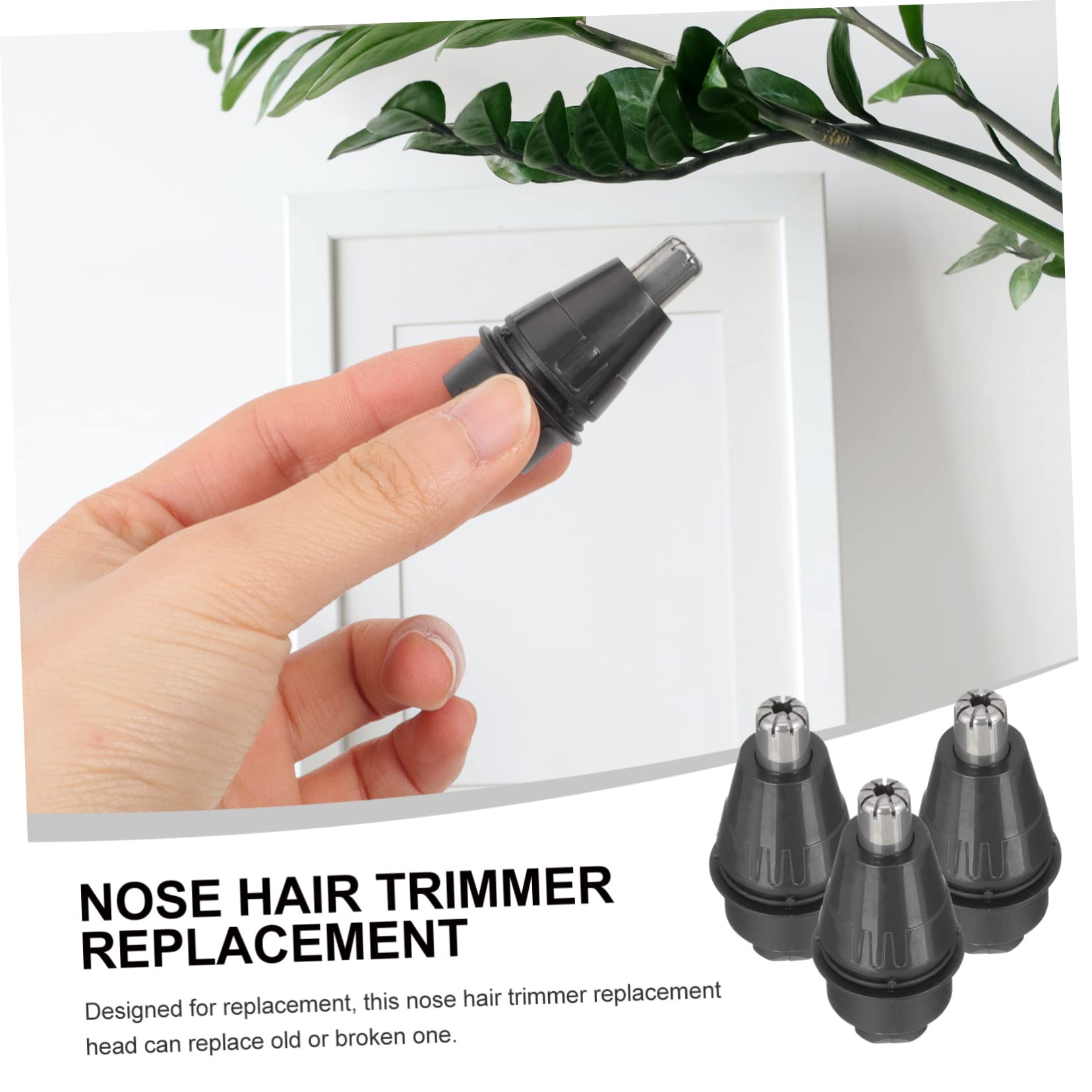 Beaupretty 3-Pack Replacement Blades for Nose Hair Trimmer - Compatible with Electric Nose & Ear Hair Trimmers - Durable Stainless Steel Trimmer Heads for Men's Grooming - Perfect for Travel, Home, and Salon Use