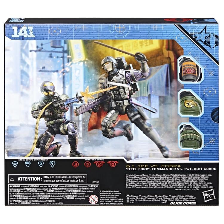 Steel Corps Commander vs Twilight Guard Exclusive G.I. Joe Classified Series #141 Action Figure Set - Collectible 6-Inch Scale Military Figures for Display & Play | Perfect for G.I. Joe Fans and Toy Collectors