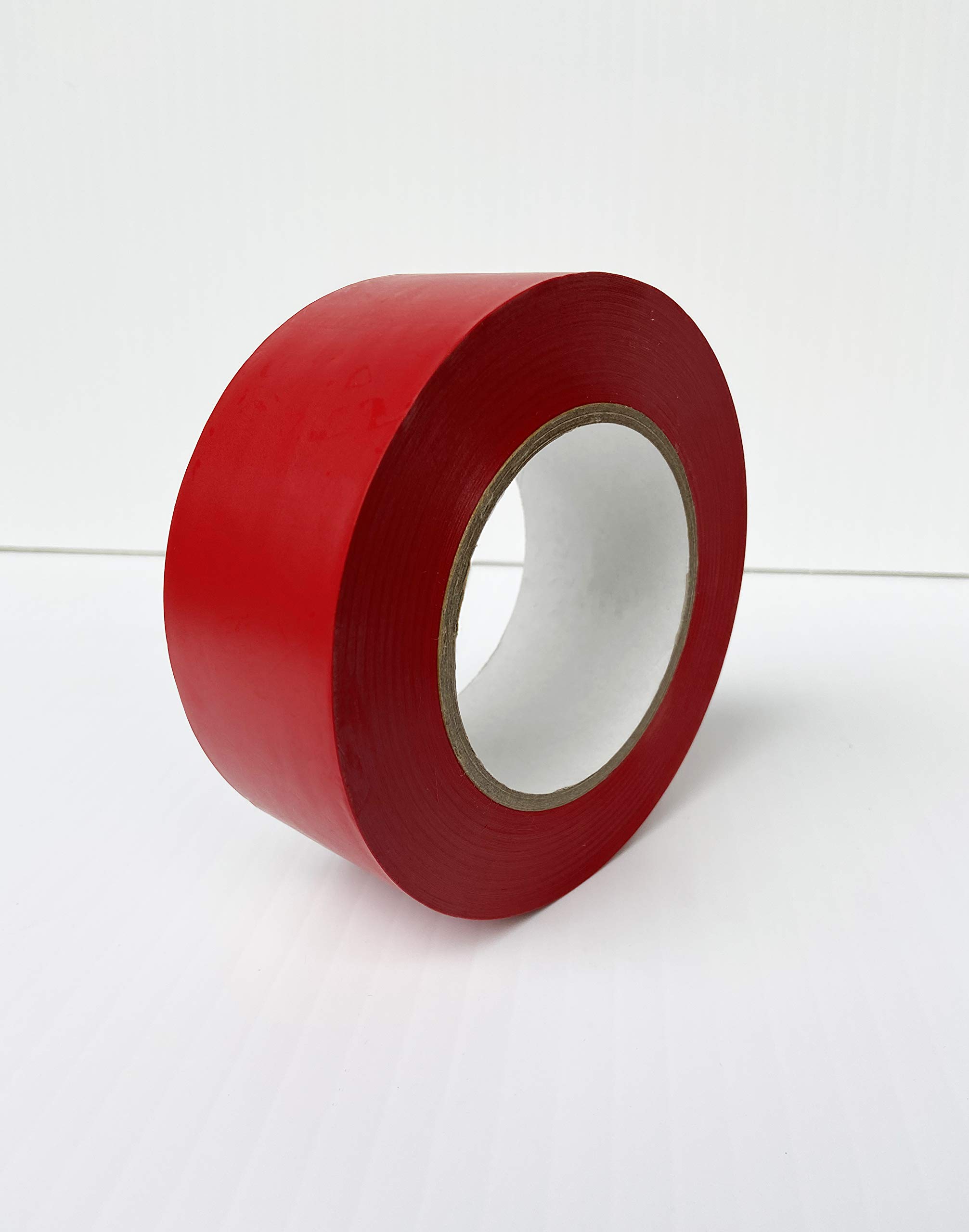 PVC Vinyl Tape 6 mil - Matte Surface Floor Marking Tape for 5S Safety & Visual Communication | Red Colored Tape by Graphical Warehouse - Ideal for Warehouse, Factory, Office & Industrial Floor Marking