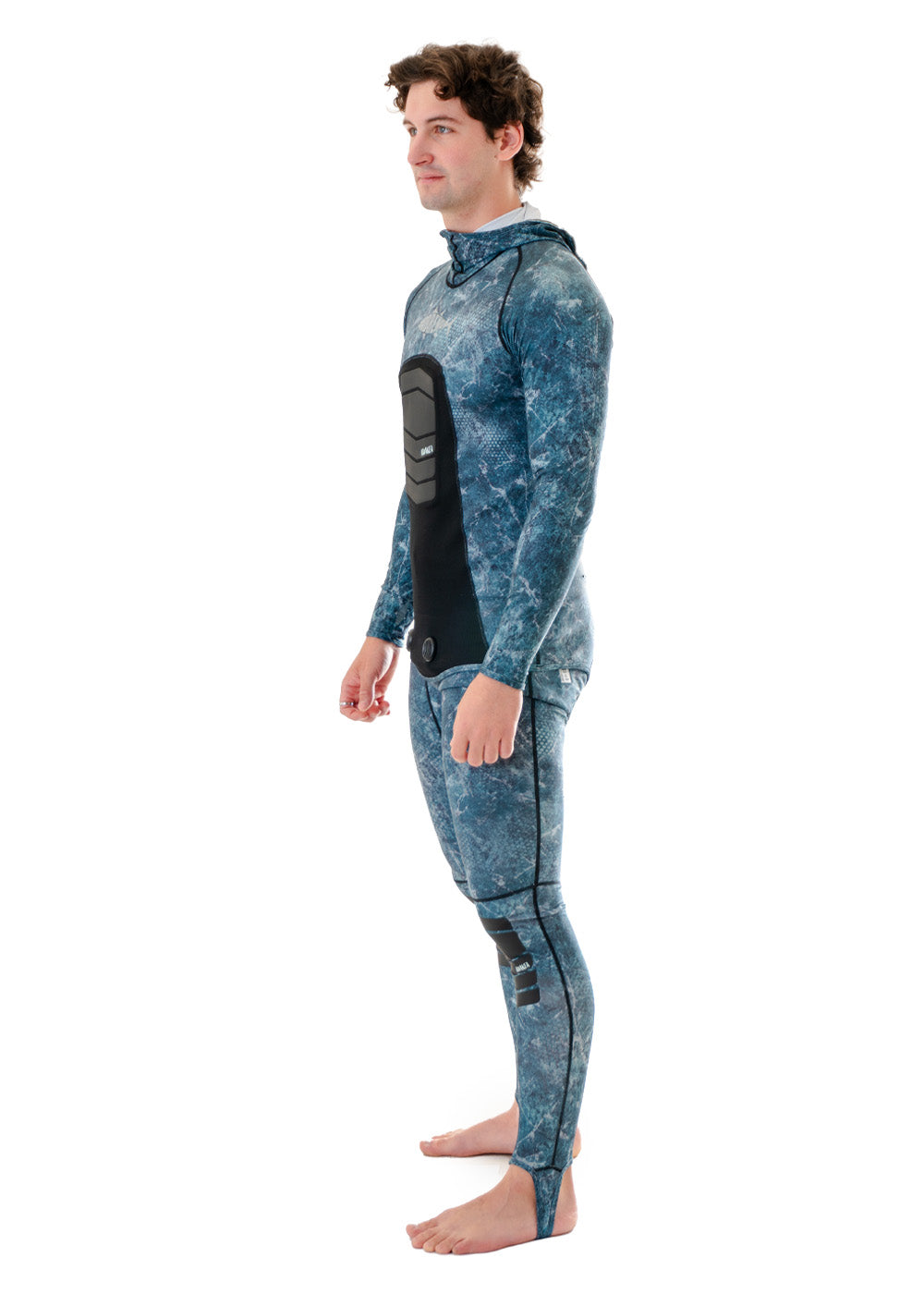 Adreno Kwakea Men's 1.5mm Hybrid Lycra 2-Piece Wetsuit for Scuba Diving, Snorkeling & Surfing - Lightweight & Flexible Neoprene Suit