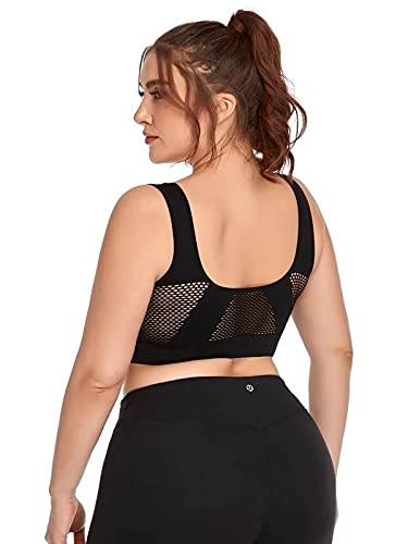 Plus Size Sports Bras for Women - Light Support Seamless Wireless Workout Yoga Gym Fitness Bras, Tank Tops & Crop Tops - Perfect for Yoga, Gym, Running and Sleeping