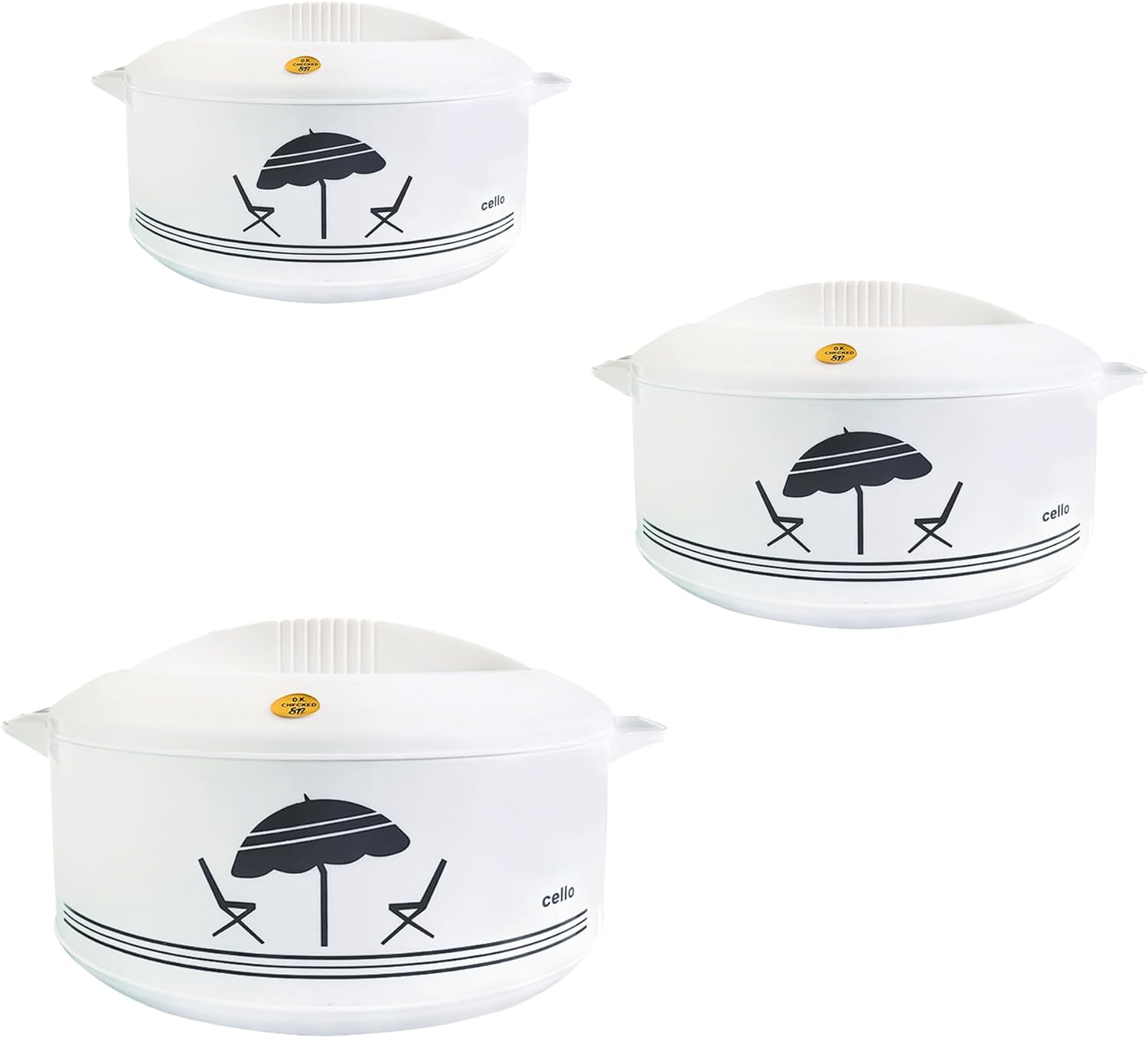 Premium 3-Piece Insulated Hot Pot Set - Stainless Steel Food Warmer & Casserole Carrier - Perfect for Picnics, Camping, and Dinner Parties