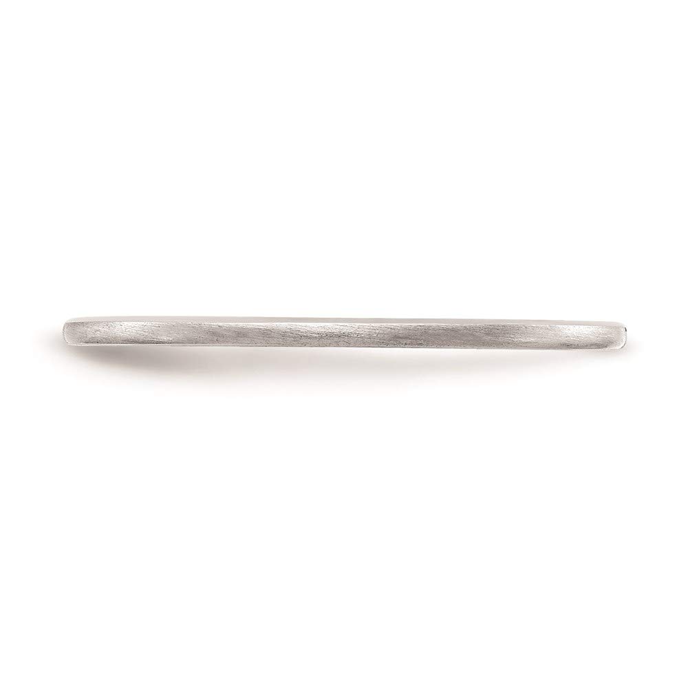 10K White Gold 1.2mm Half Round Satin Stackable Band Ring - Dainty Women's Fine Jewelry for Everyday Wear, Anniversary & Birthday Gifts for Her