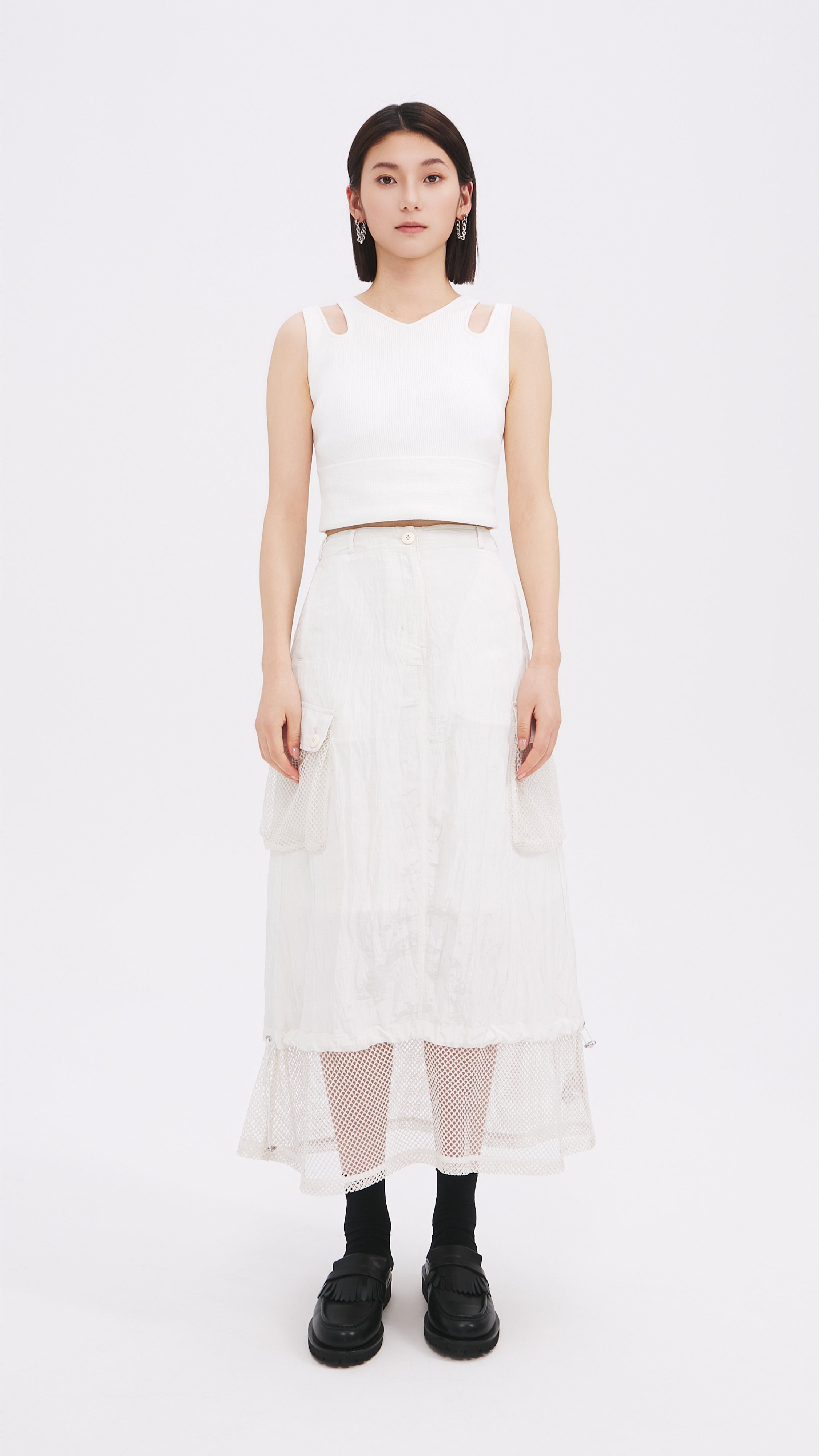 Stylish Nylon Patch Skirt for Women - Trendy A-Line Mini Skirt with Unique Patches | Perfect for Casual Outfits, Streetwear Fashion & Everyday Wear