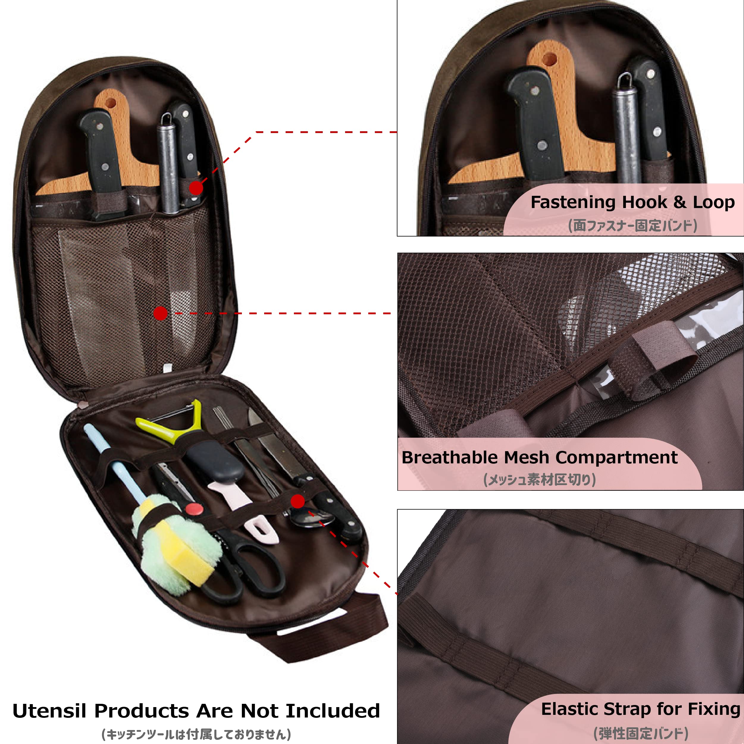 **Azarxis Portable Camping Cooking Utensils Organizer Bag - Travel Storage Pouch for Flatware, Cutlery, Digital Accessories & Makeup Brushes | Compact Case for Outdoor, Home & Travel Use**