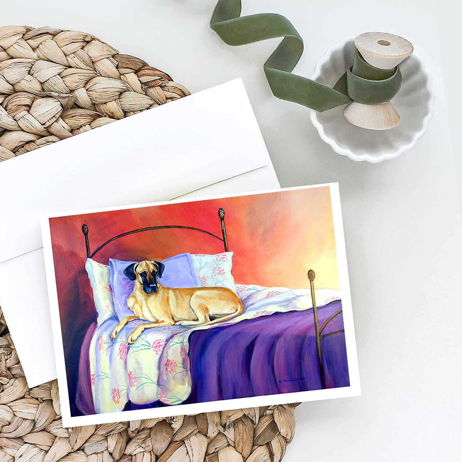 Great Dane Greeting Cards - Pack of 8 Blank A7 Note Cards (5x7 Inches) with Envelopes | Whimsical Dog Lover Stationery for Birthdays, Thank You Notes & Special Occasions